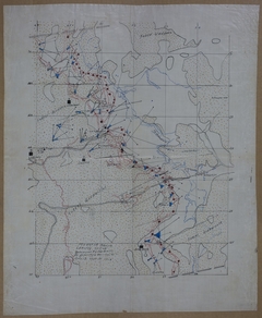 Map of Allied and Enemy Lines in Munster, Larchey Sector