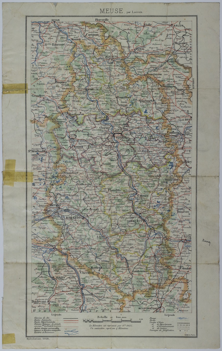 Map of 35th Division Movement and Positions