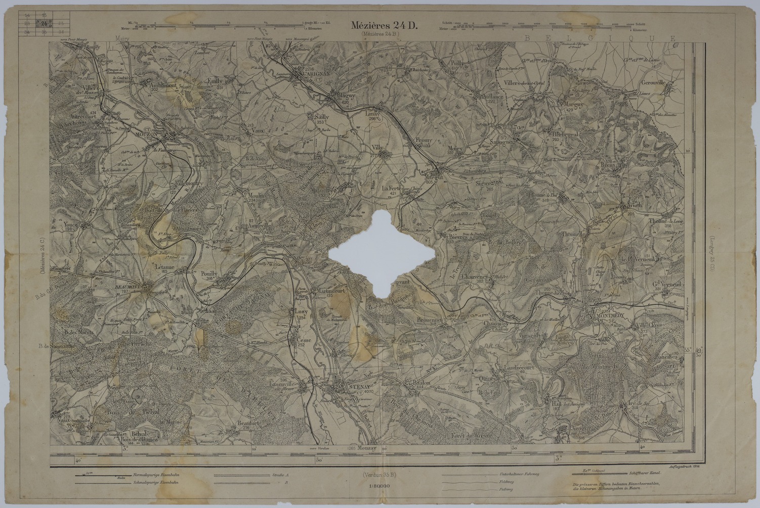 Map of the Area Around Mezieres