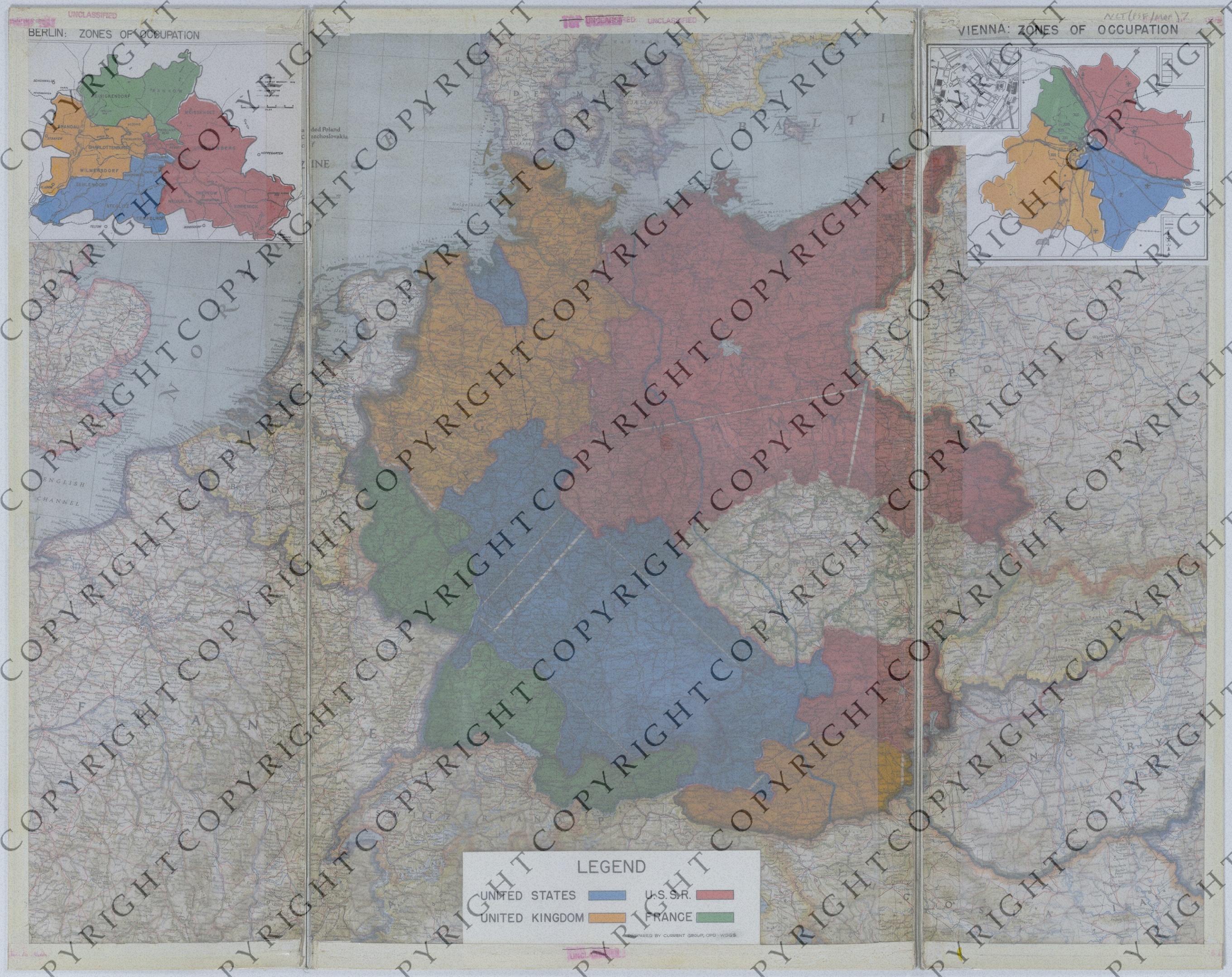 M101.jpg Map of the Post-War Zones of Occupation in Europe