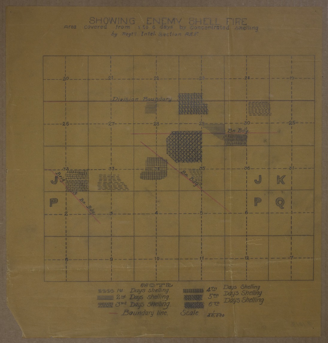 M1013.jpg Map of Enemy Shell Fire