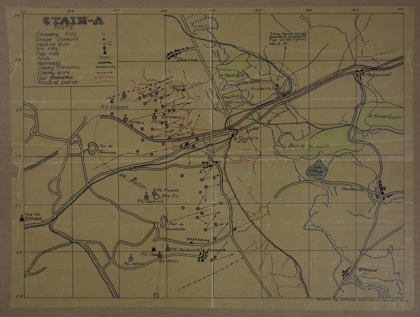 Map of Allied and Enemy Positions