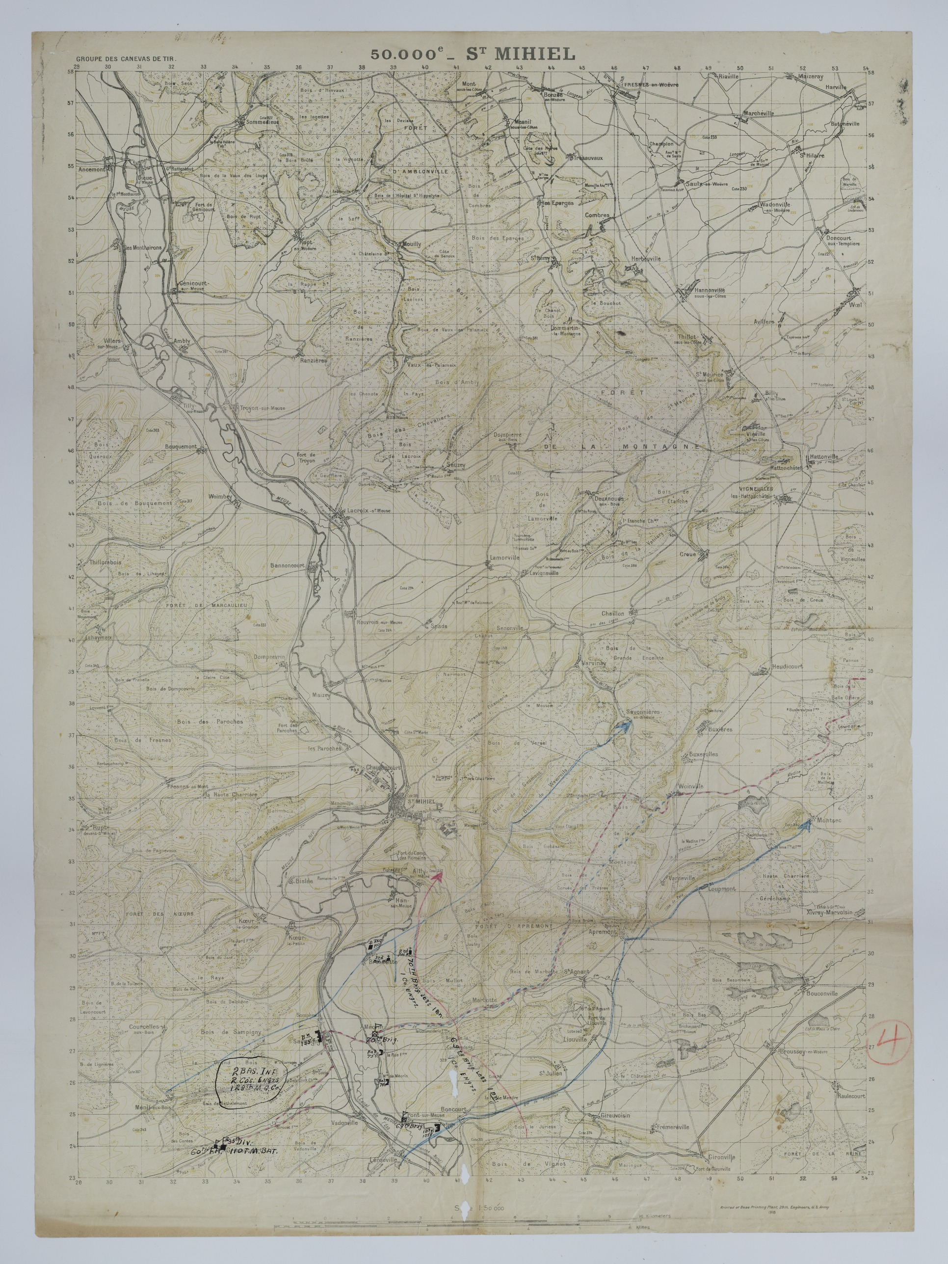 M1026.jpg Map of 35th Division Positions and Movement Around St. Mihiel