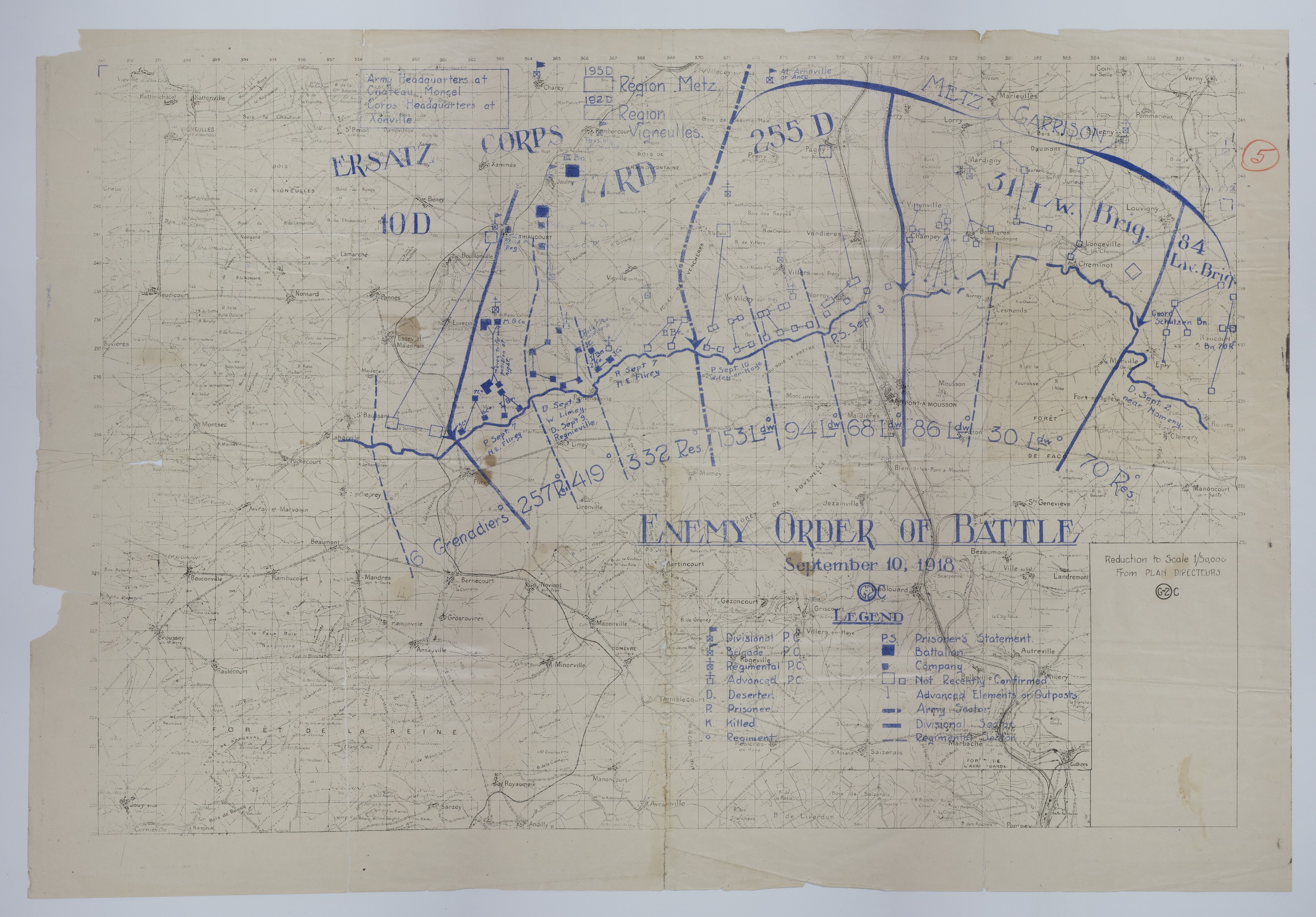 M1027.jpg Map of Enemy and Allied Positions