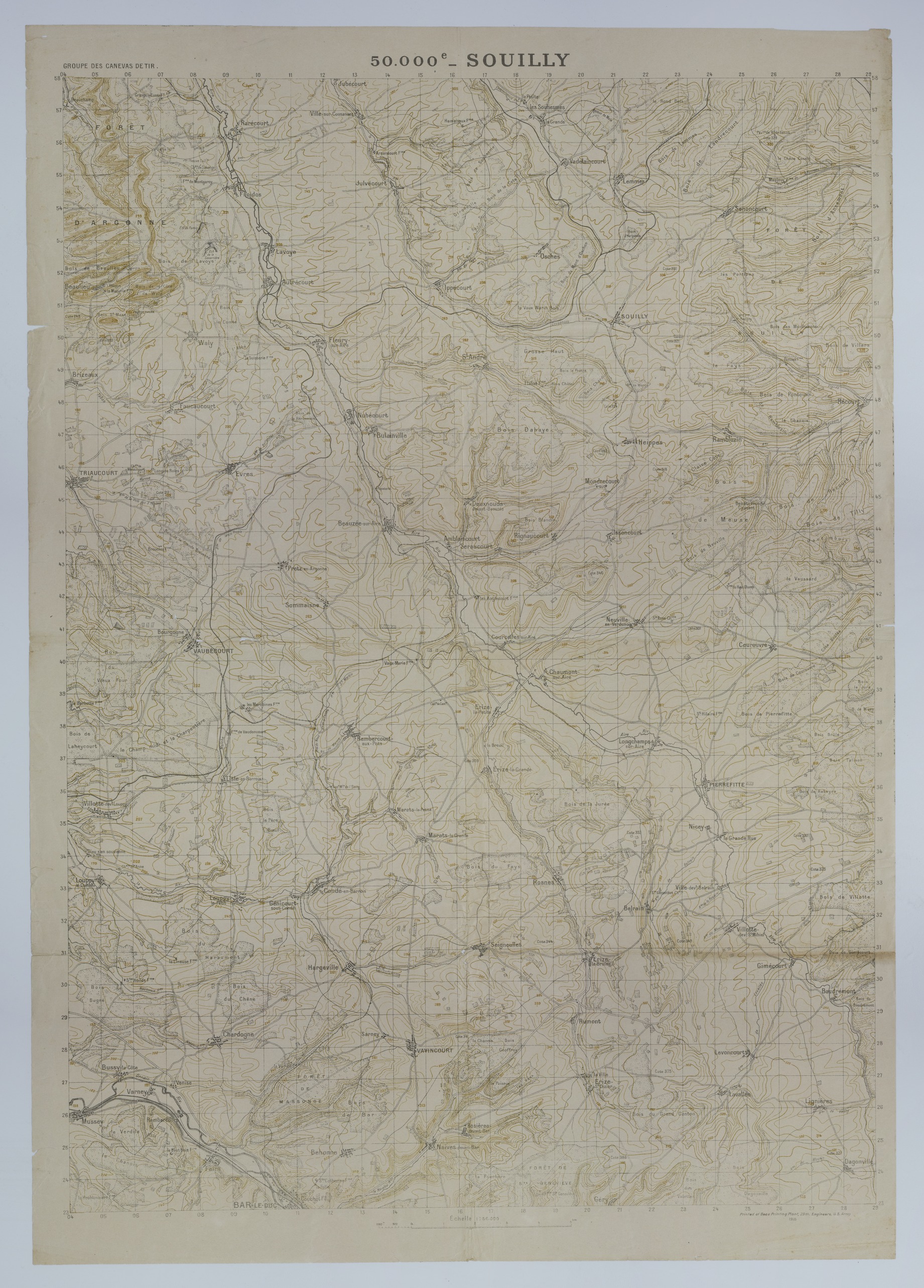 M1030.jpg Map of the Area around Souilly