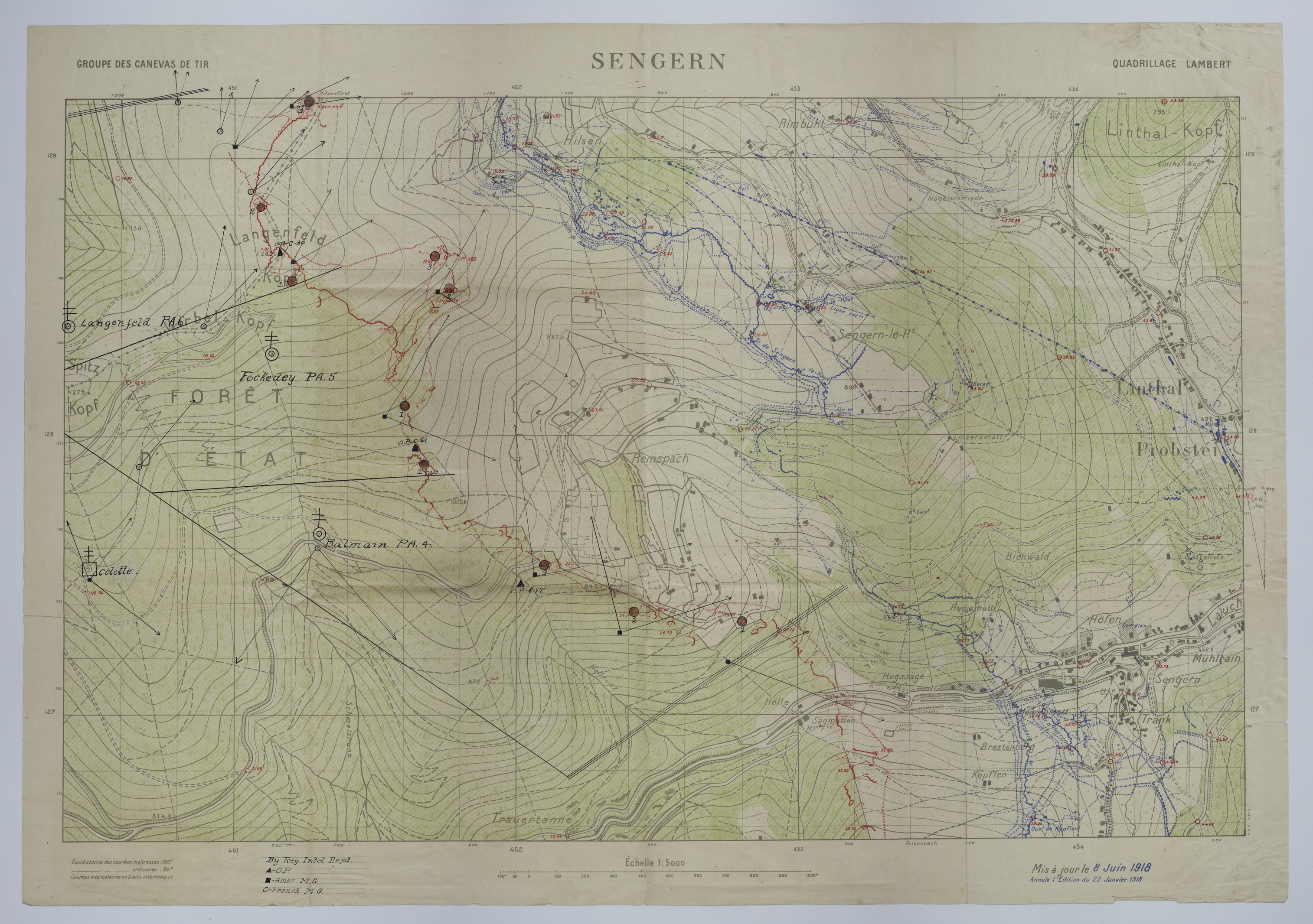 M1036.jpg Map of American and French Positions around Sengern