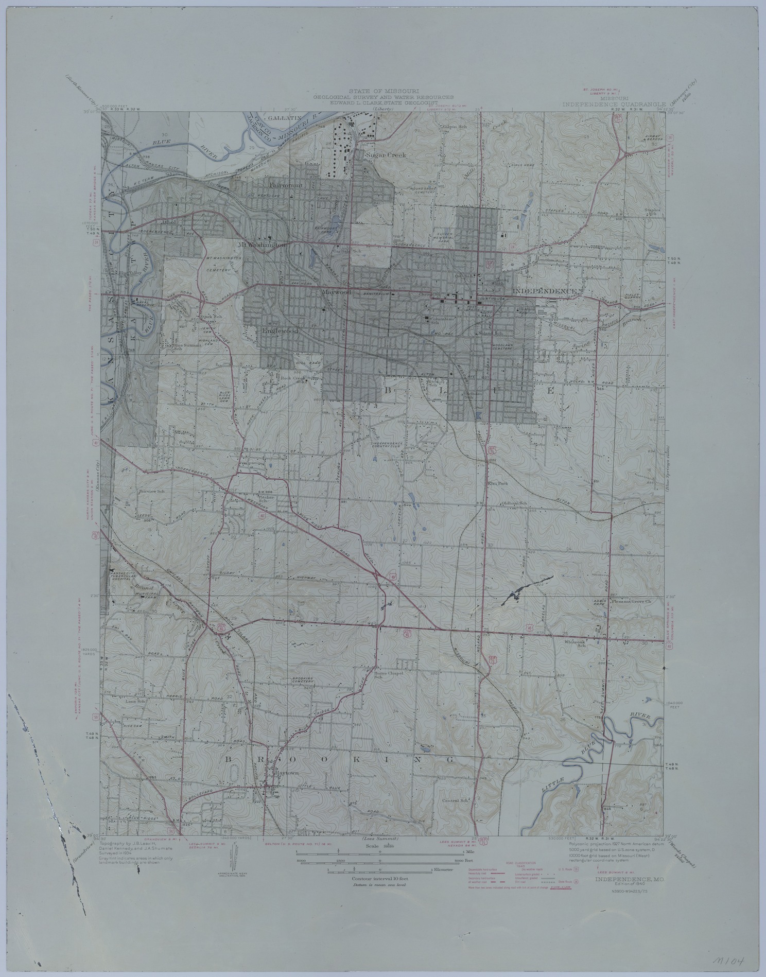M104.jpg Map of Independence, Missouri