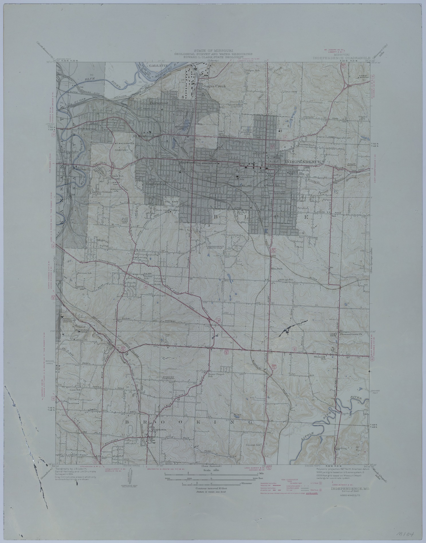 Map of Independence, Missouri