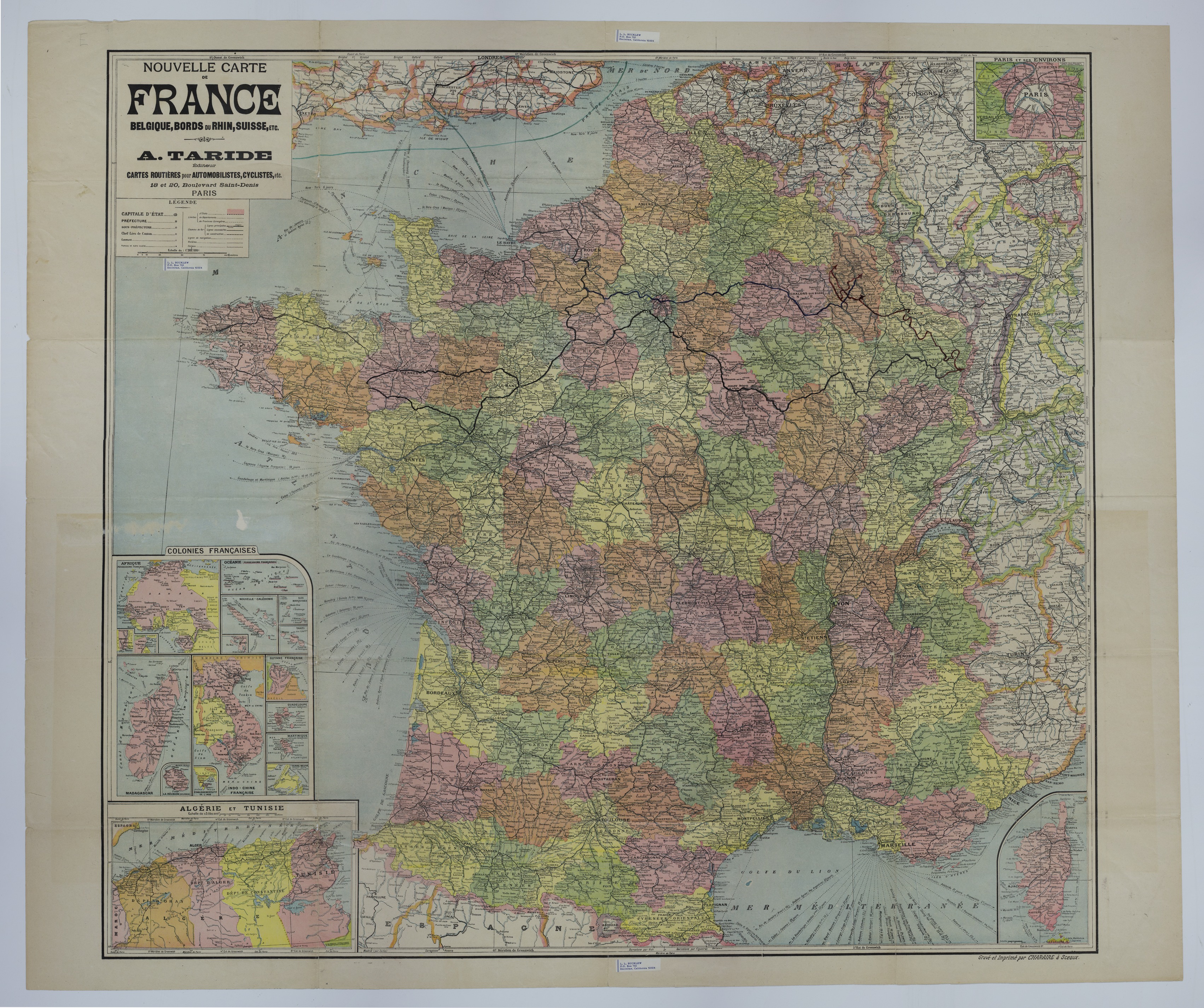 Map of the Movement of the 128th Field Artillery