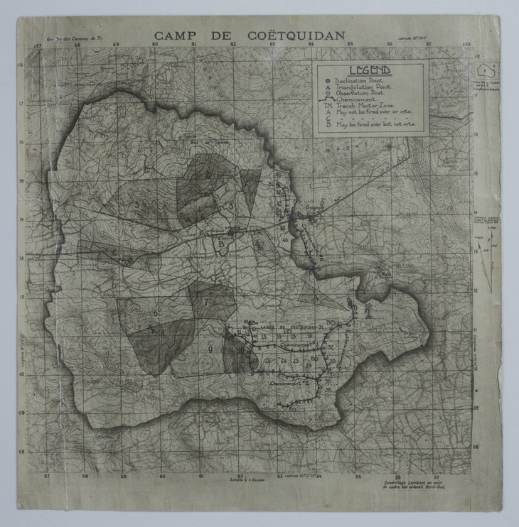 Map of the Area around Camp Coetquidan