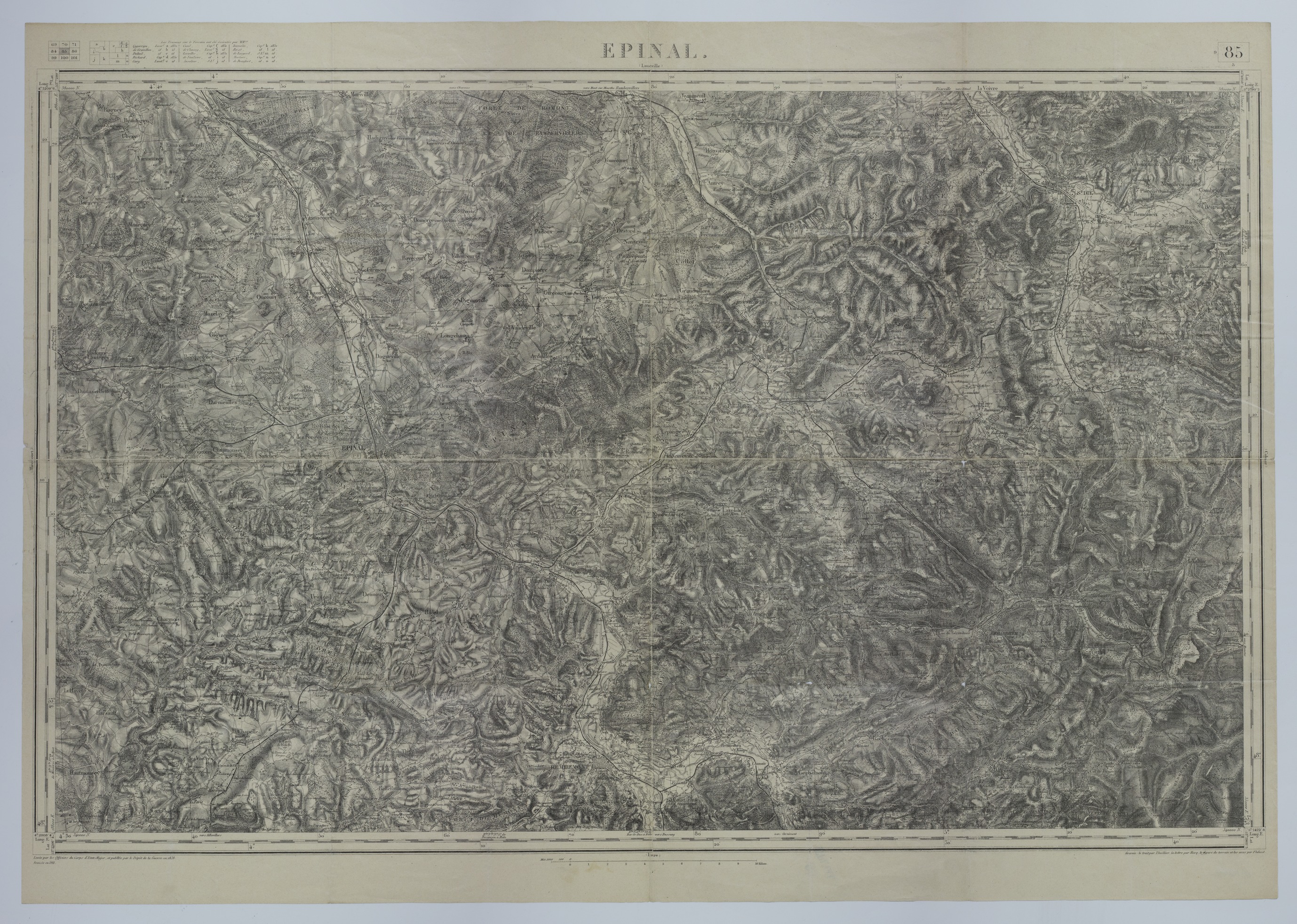 Map of the Area around Epinal