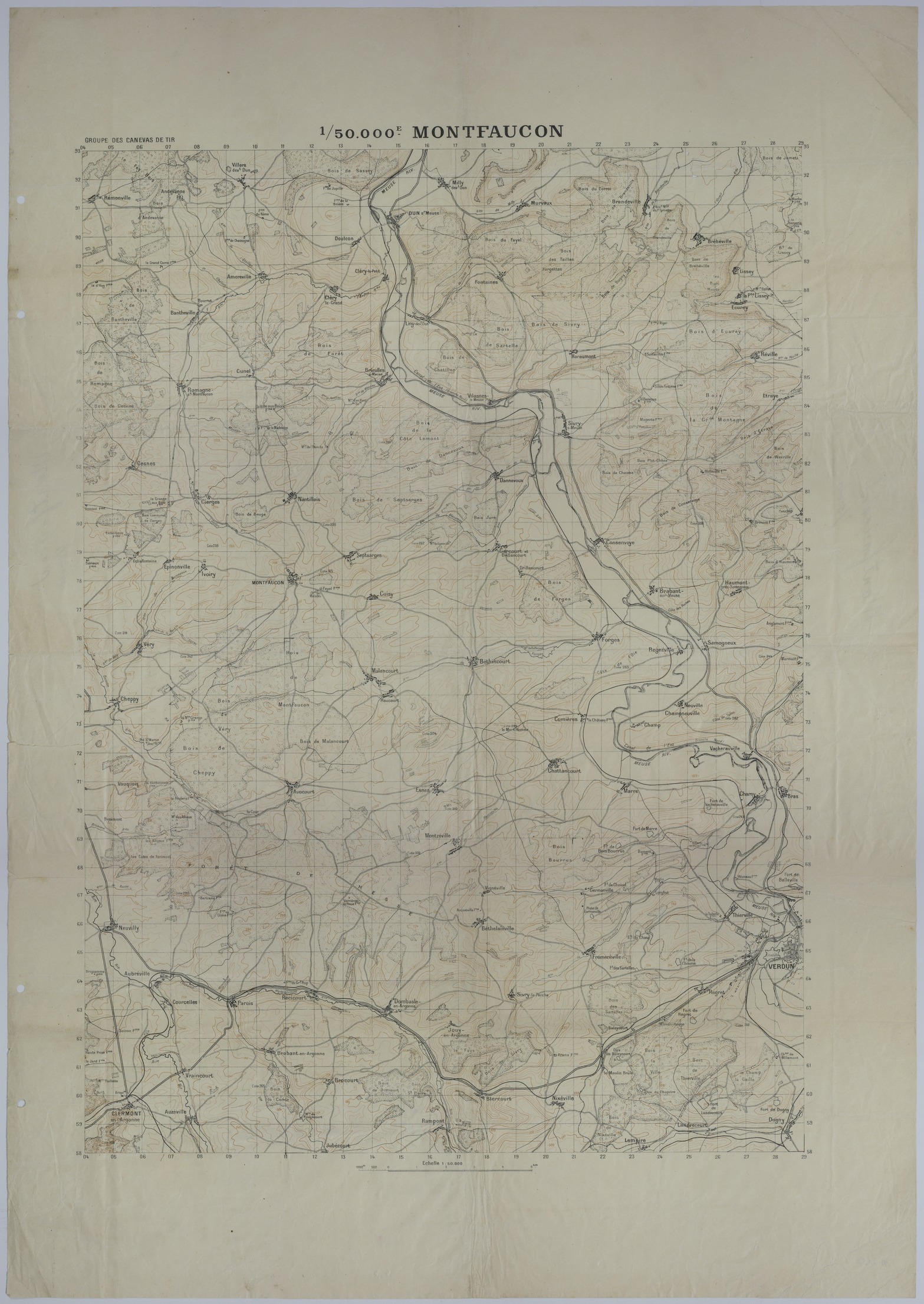 M1052.jpg Map of the Area Around Montfaucon
