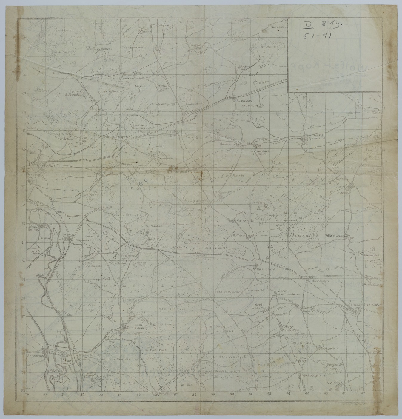 M1058.jpg Map of 129th Field Artillery Positions