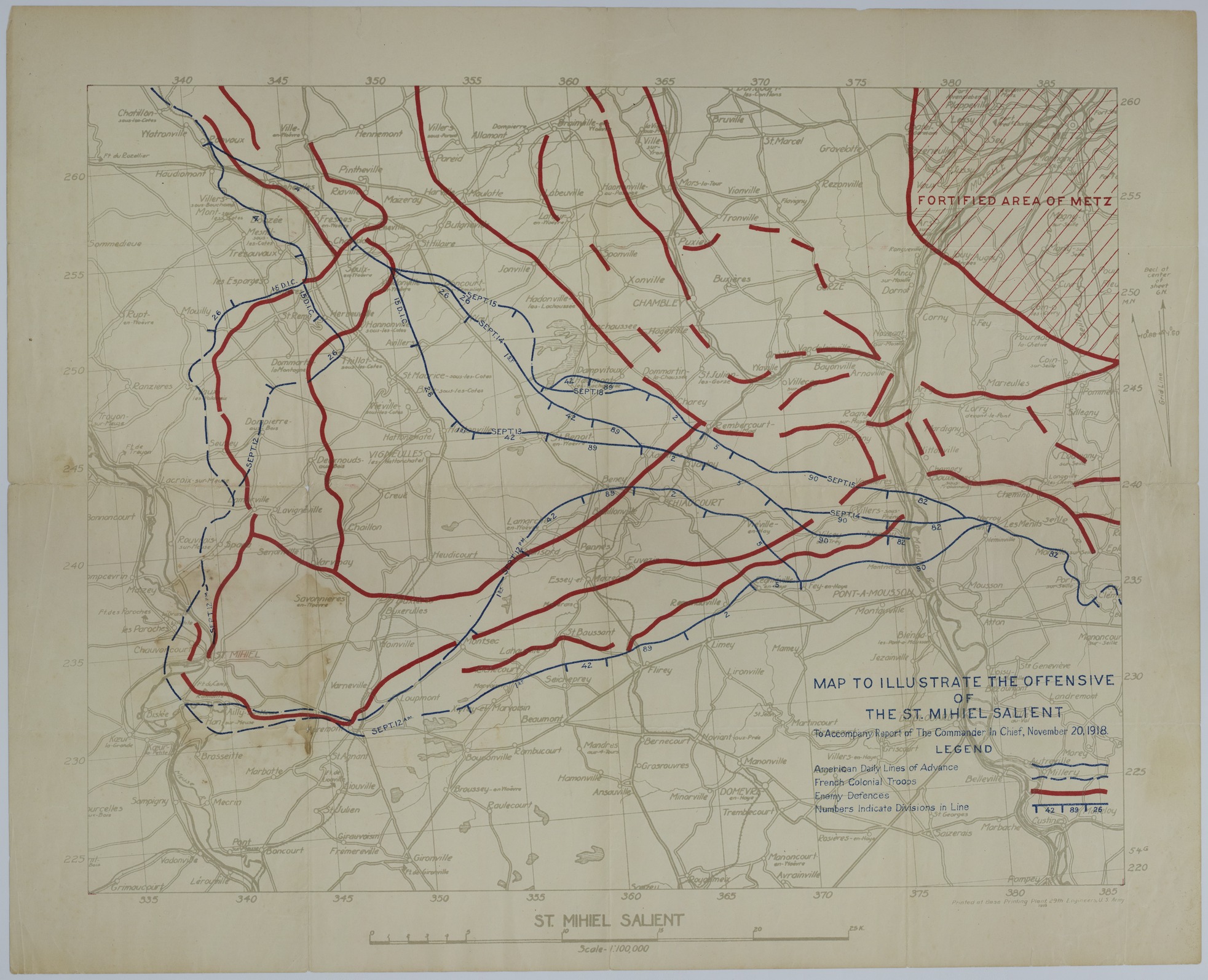 M1059.jpg Map of the Battle of Saint Mihiel