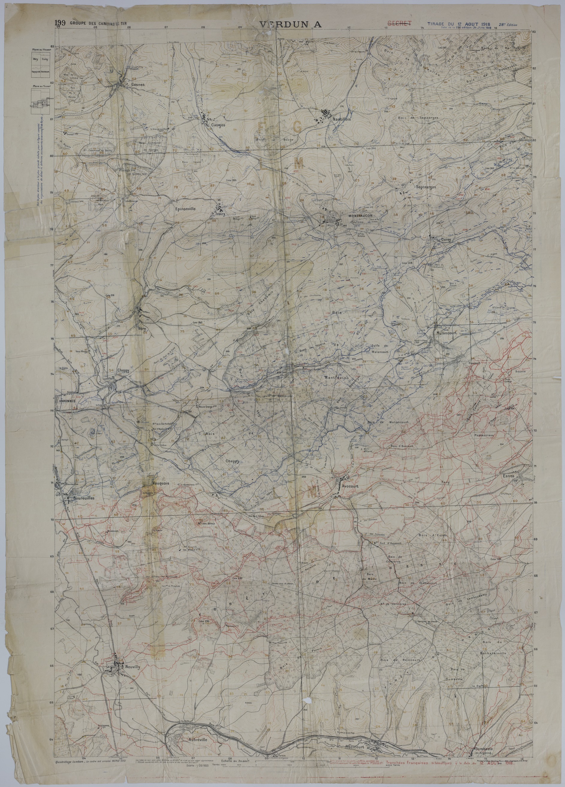 M1065.jpg Map of Trench Systems and Battery Activity