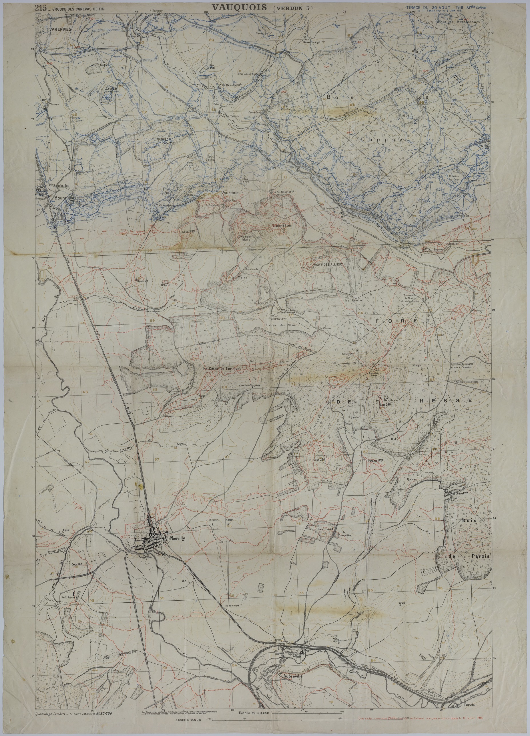 M1067.jpg Map of Trench Systems and Battery Activity