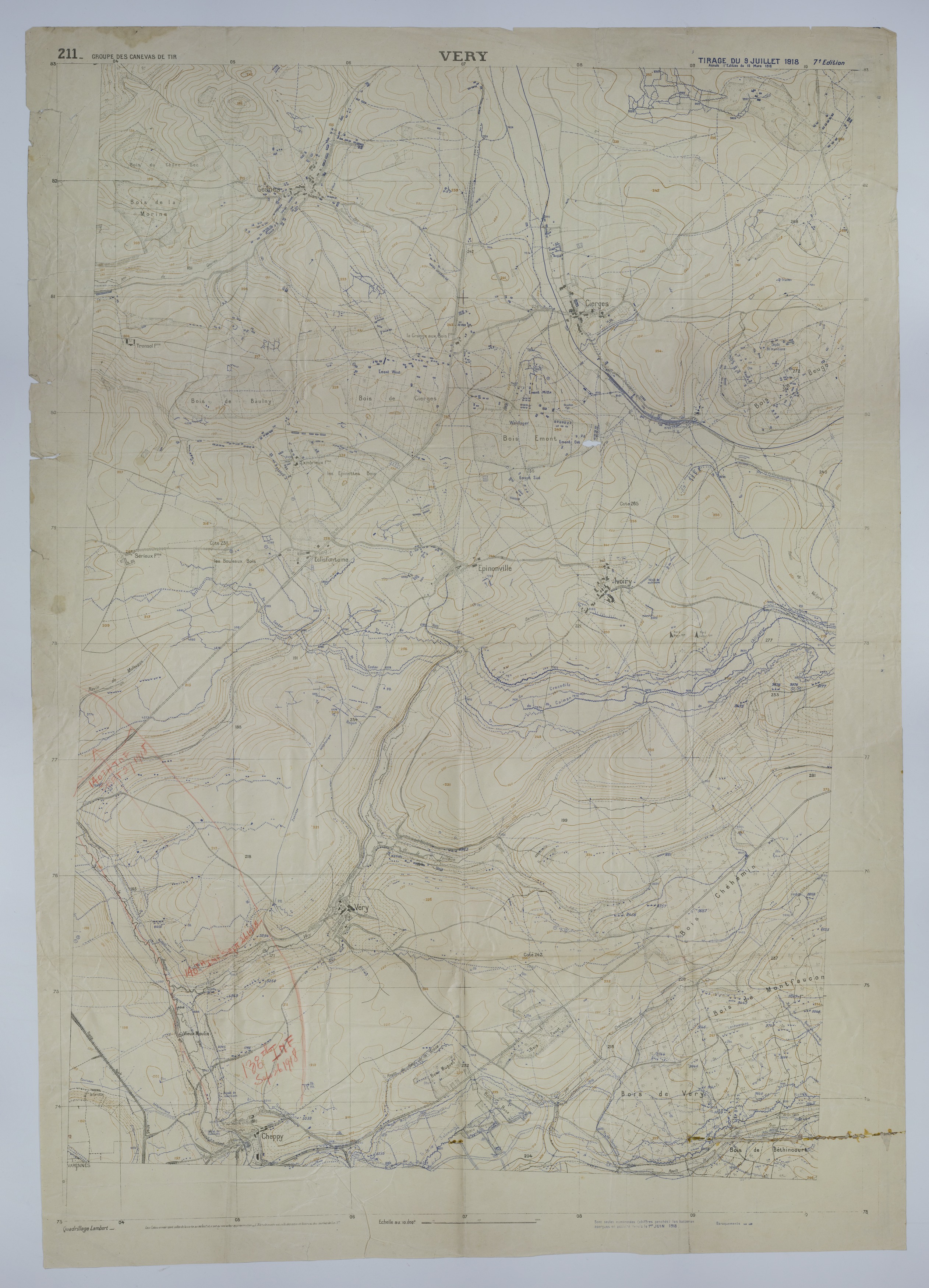 M1079.jpg Map of 35th Division Movement During the Meuse-Argonne Offensive