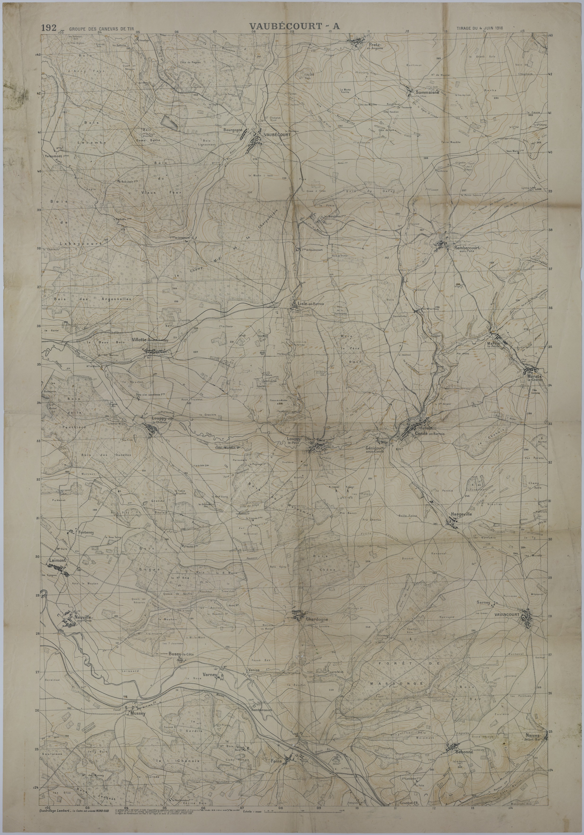 M1085.jpg Map of the Area Around Vaubecourt