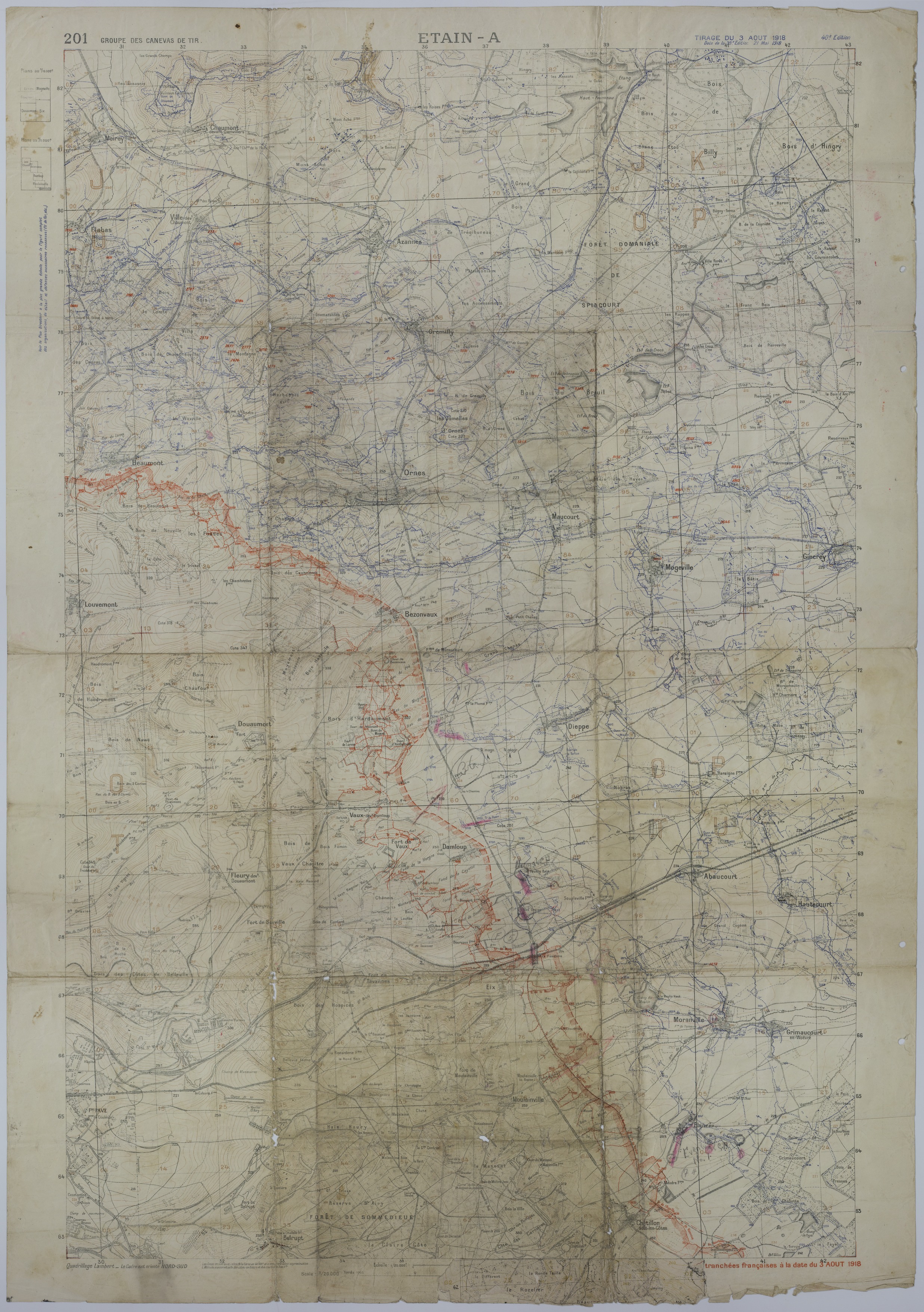 Map of Trench Systems, Positions, and Objectives