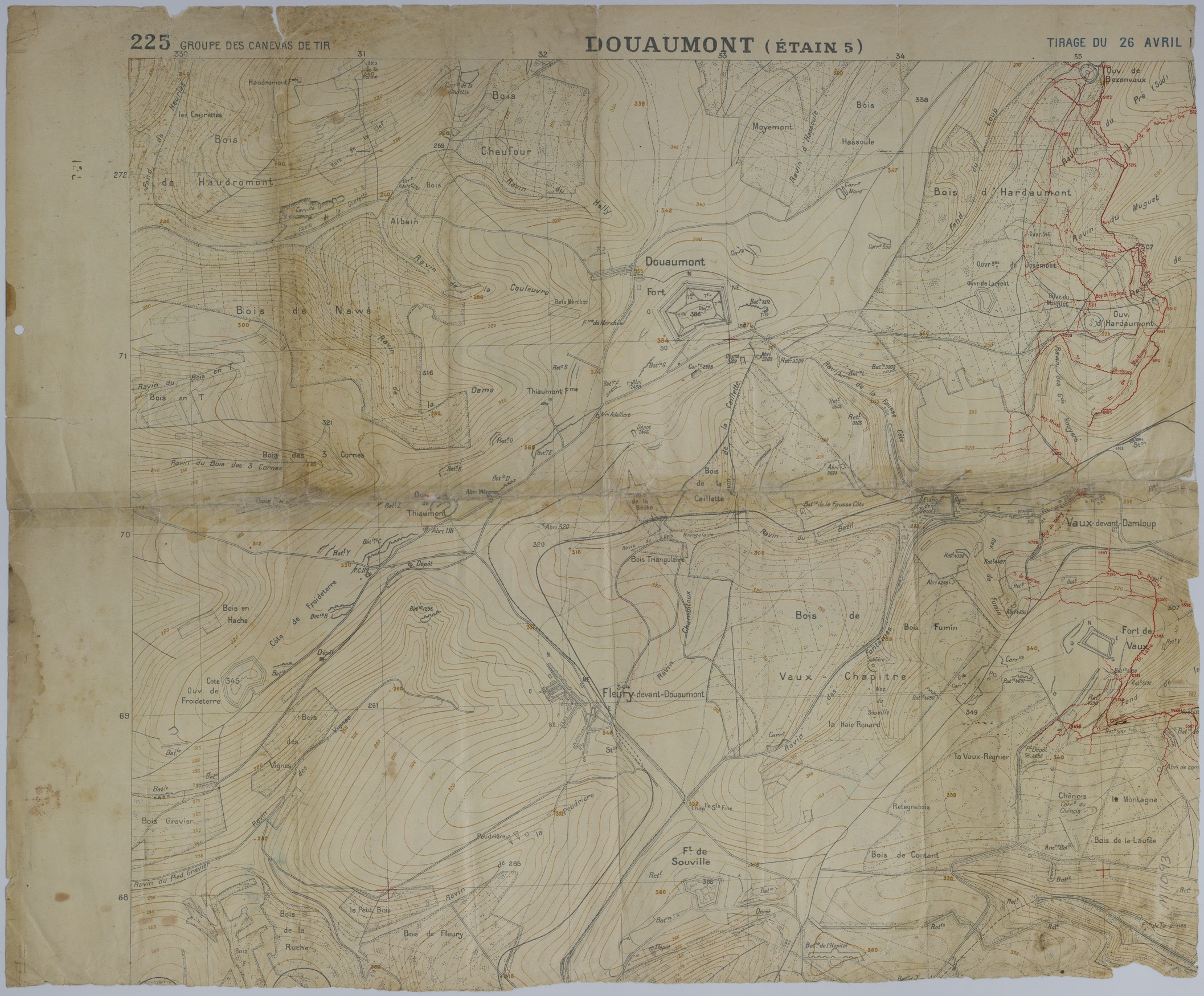 M1093-01.jpg Map of Trench Systems and Fortifications Near Verdun