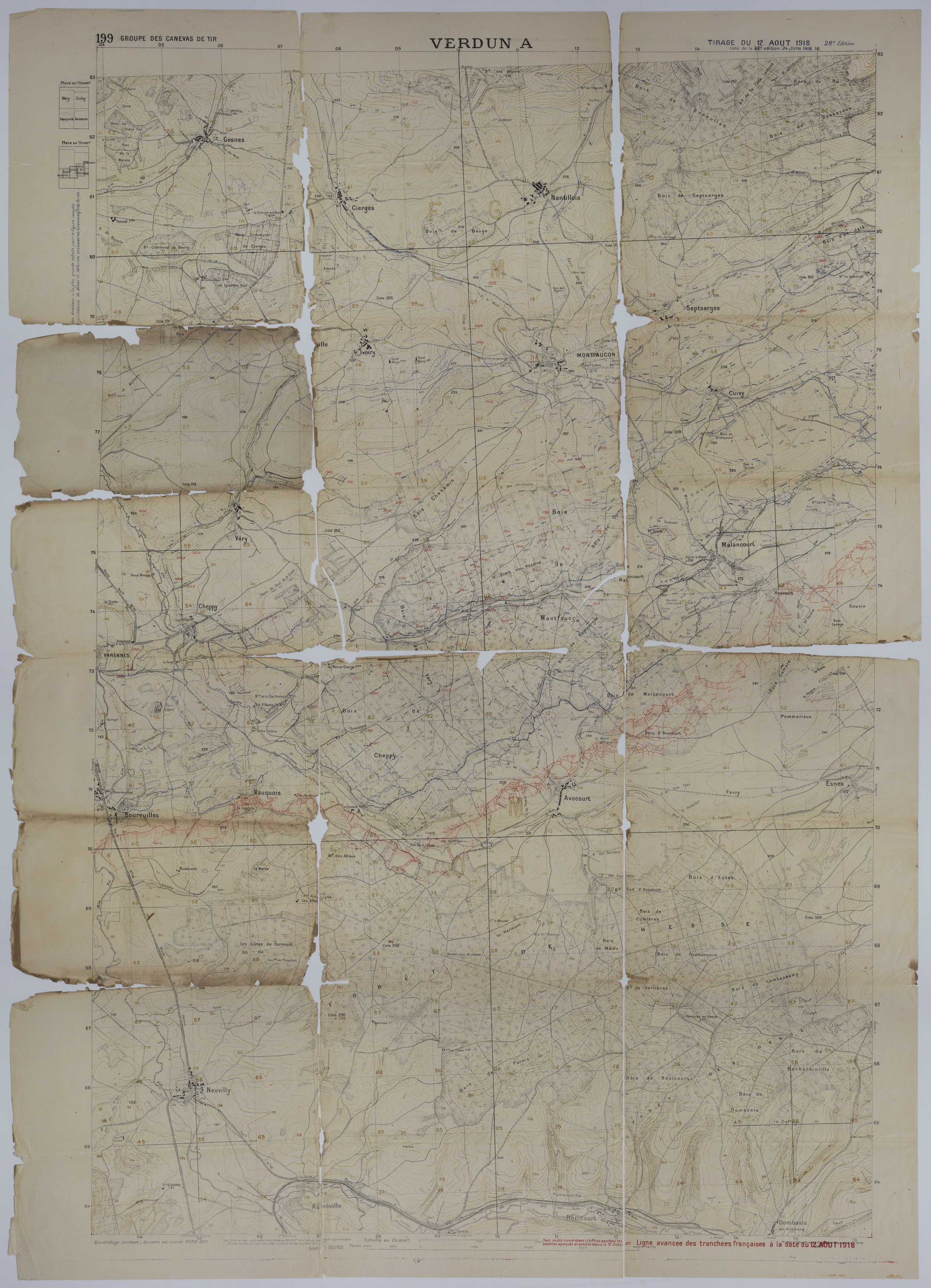 Map of Trench Systems and Battery Activity