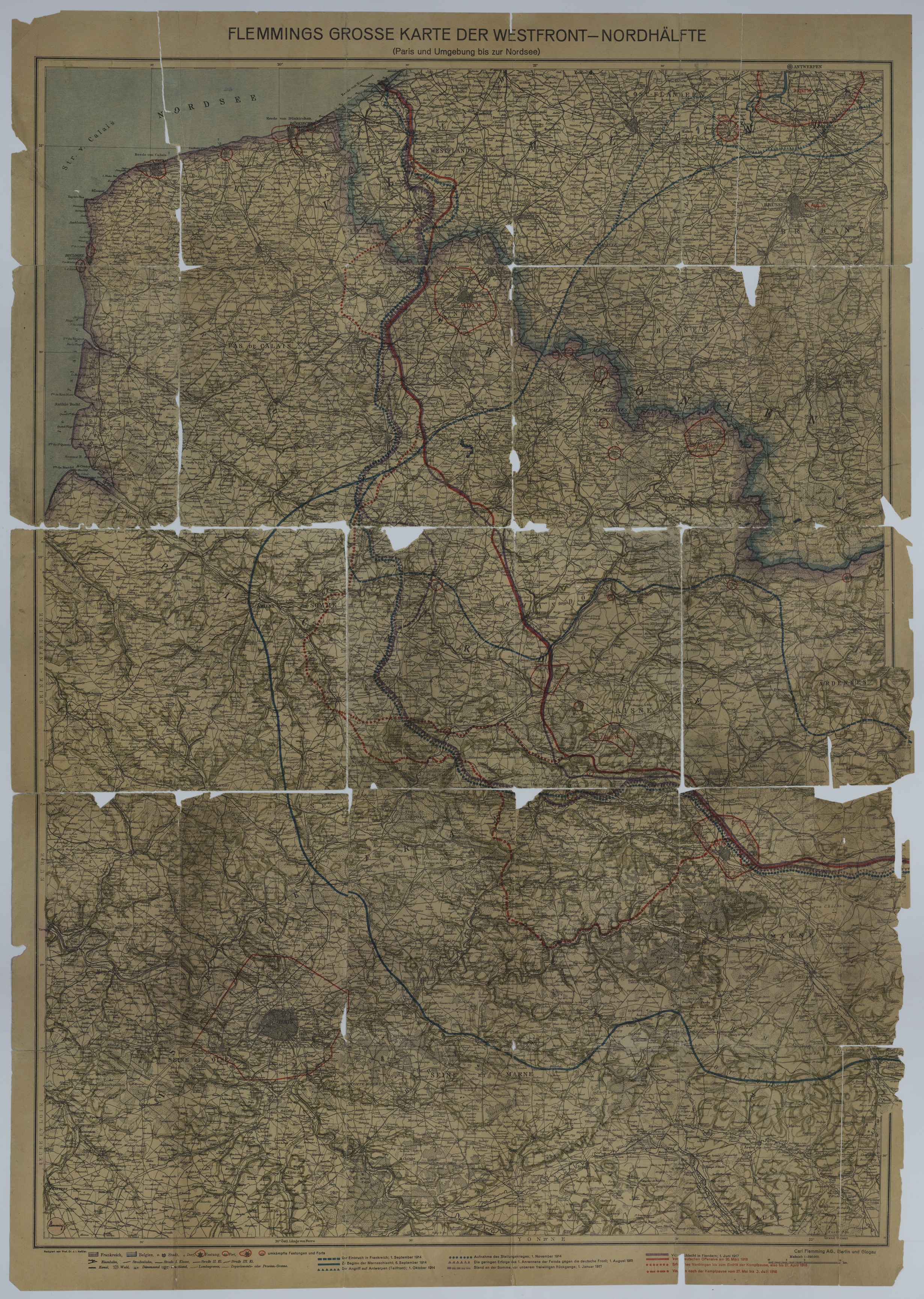 M1102.jpg Map of German Activity from 1914 to 1918