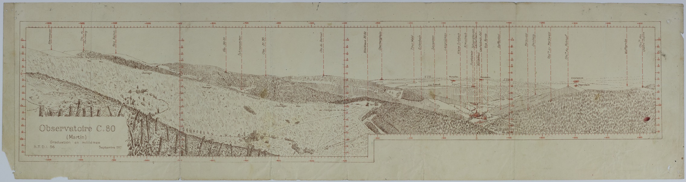 M1105.jpg Map of the View from an Observation Post