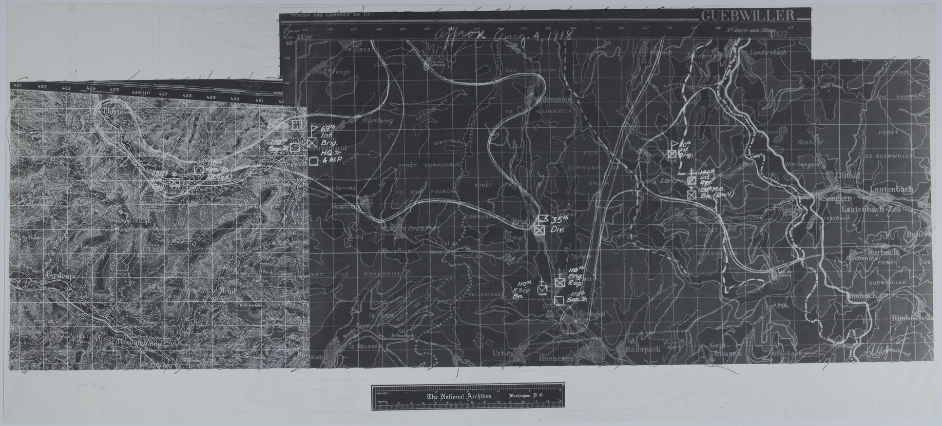 Map of 35th Division Positions