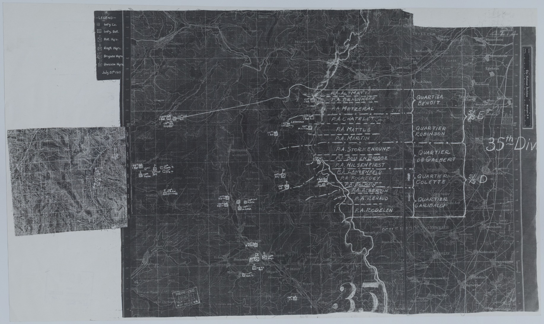 Map of 35th Division Positions