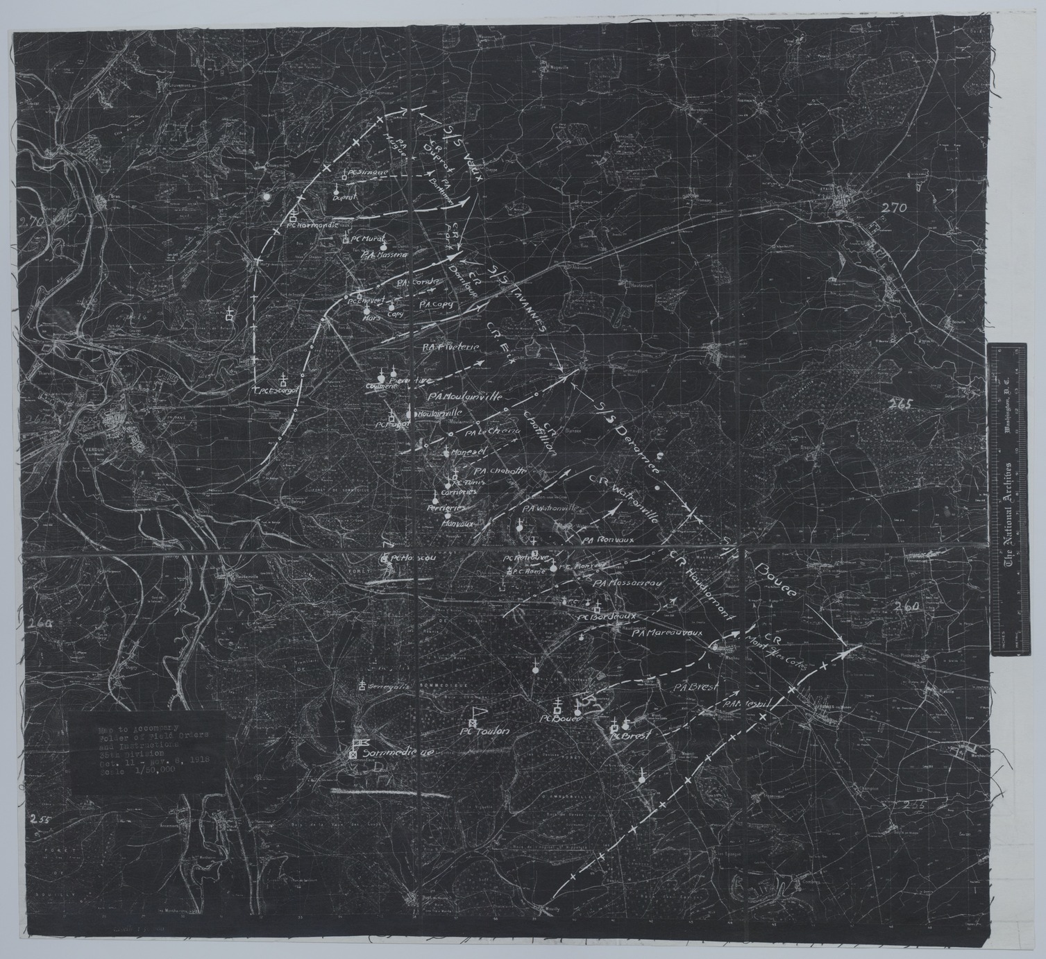 Map of 35th Division Positions
