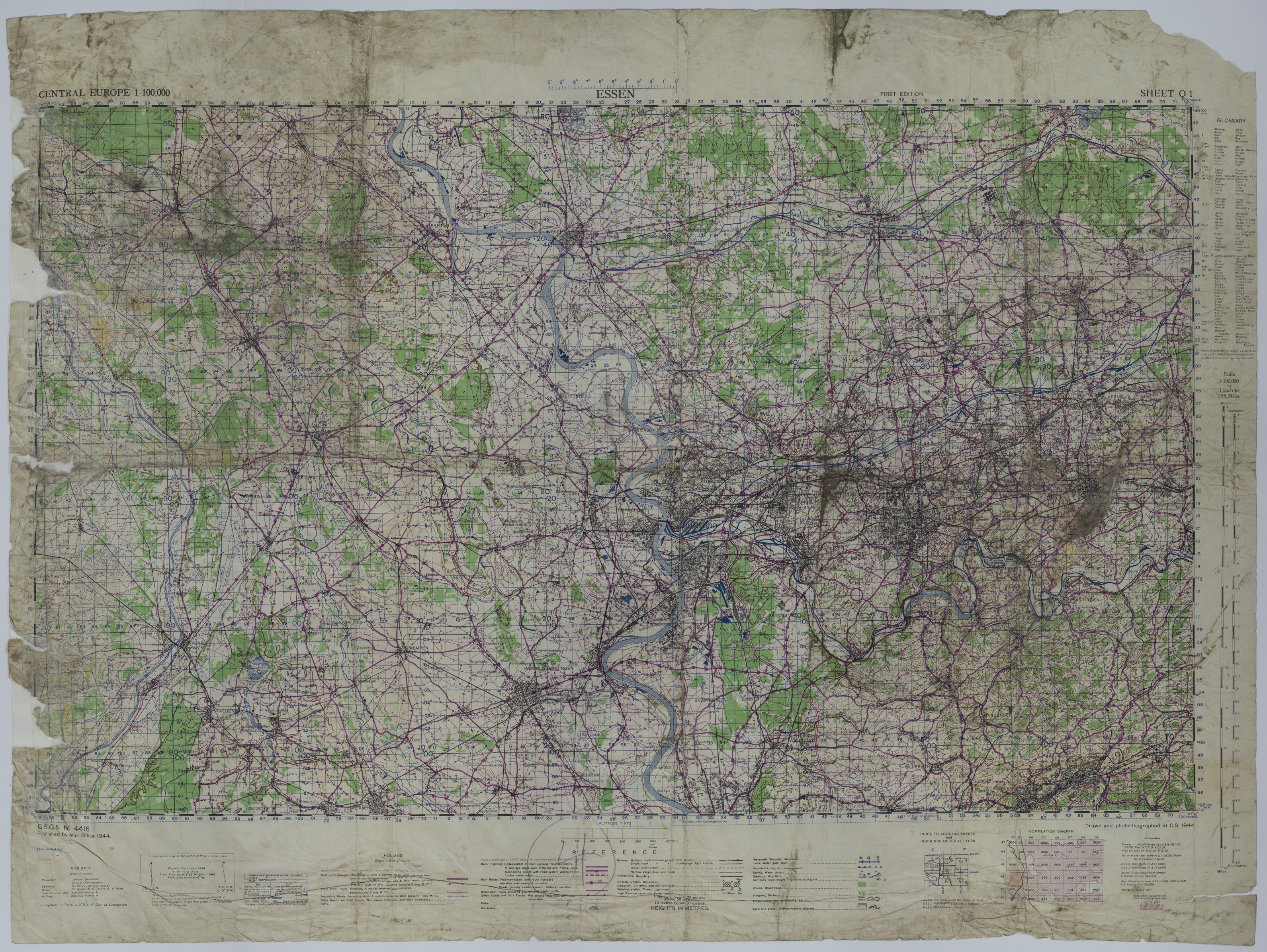 M1140.jpg Map of the Area Near Essen, Germany