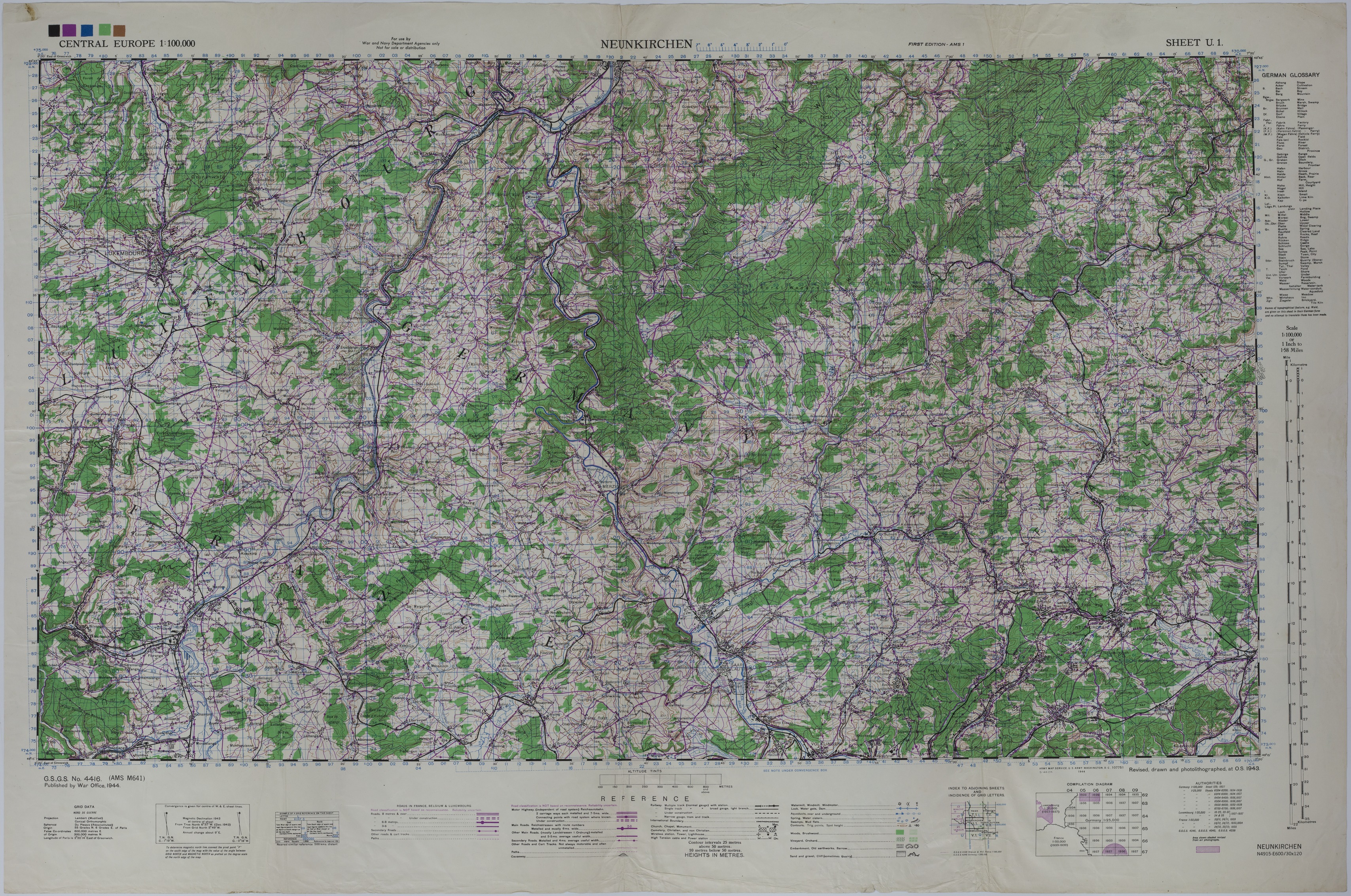 M1149.jpg Map of the Area Near Neunkirchen, Germany