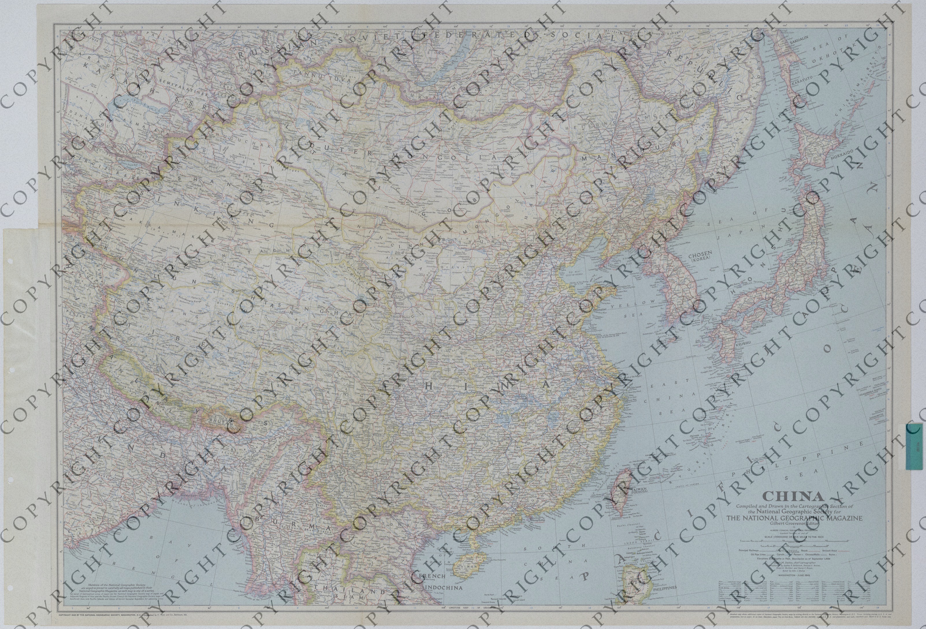 M1195.jpg Map of China and Adjacent Areas