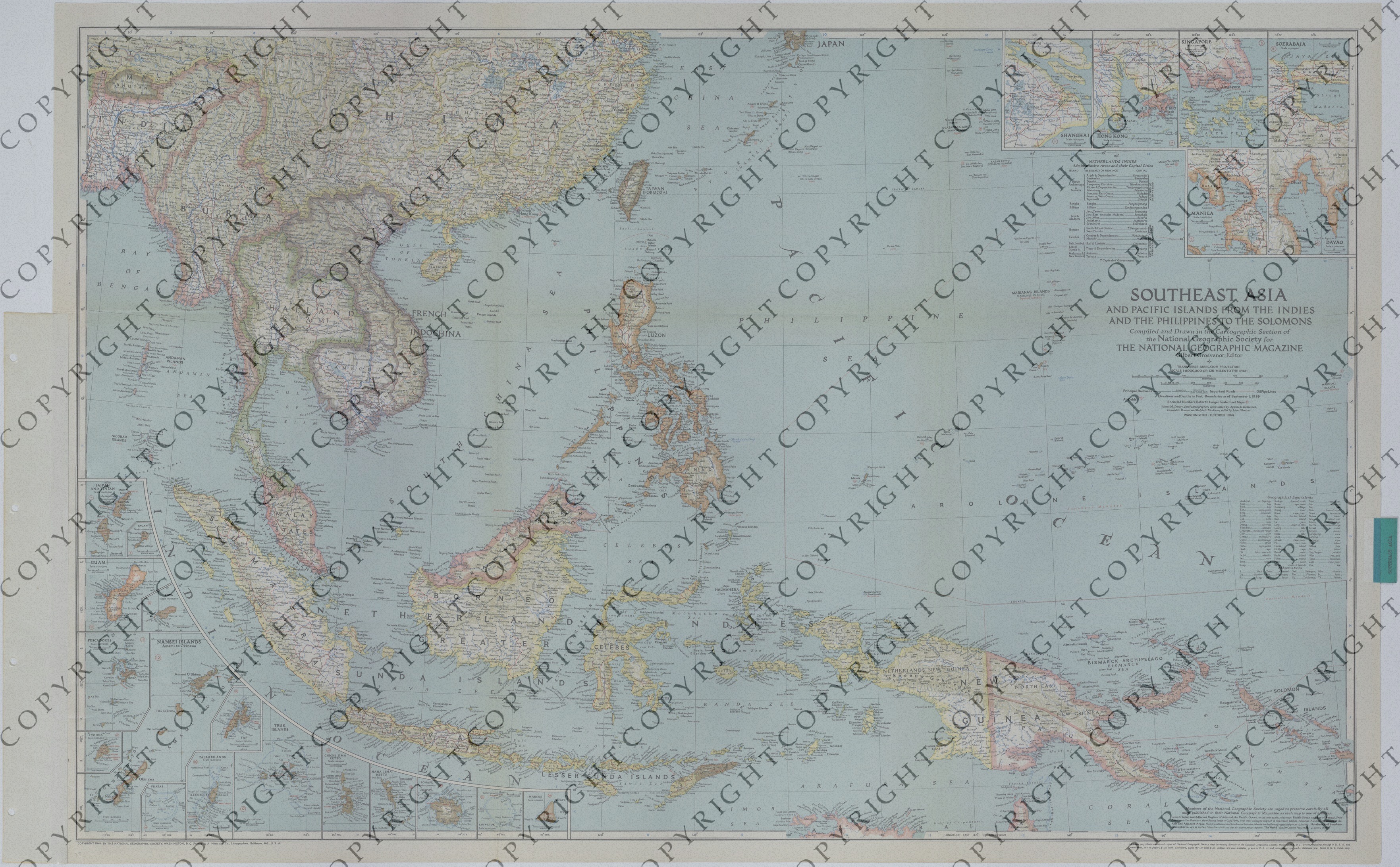 Map of Southeast Asia and Pacific Islands
