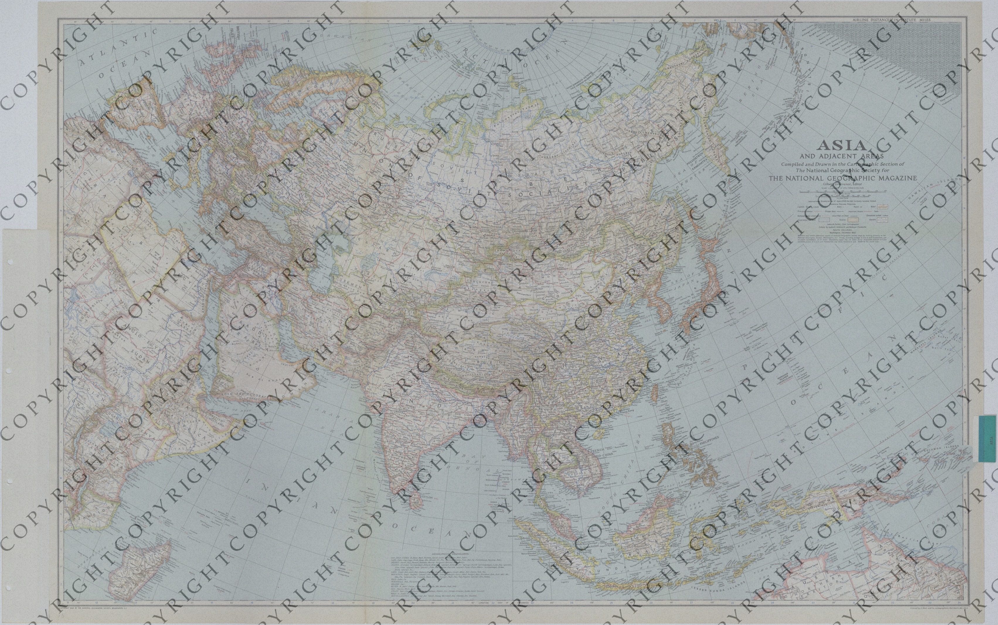 Map of Asia and Adjacent Areas