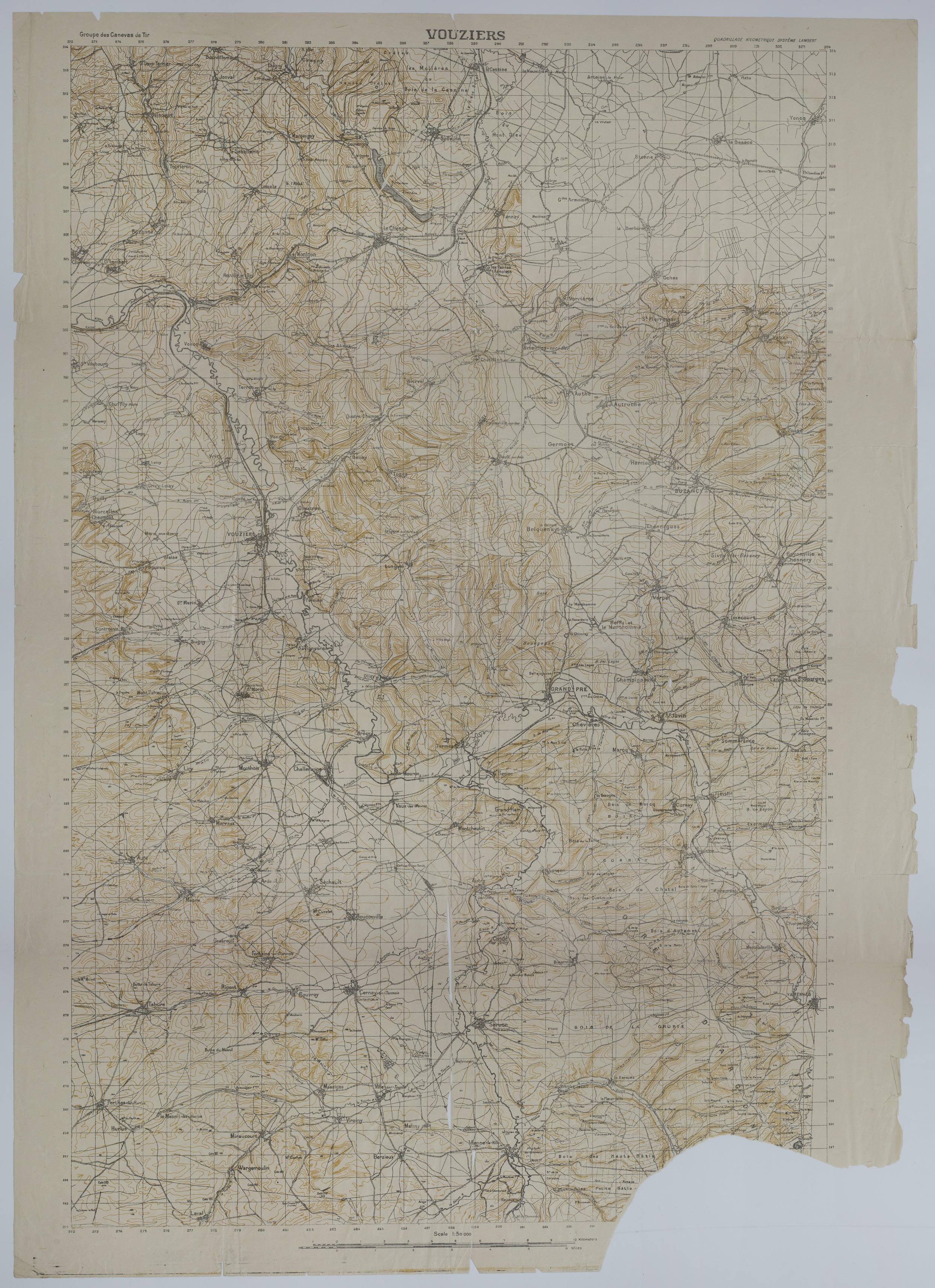 M1289.jpg Map of the Area Around Vouziers
