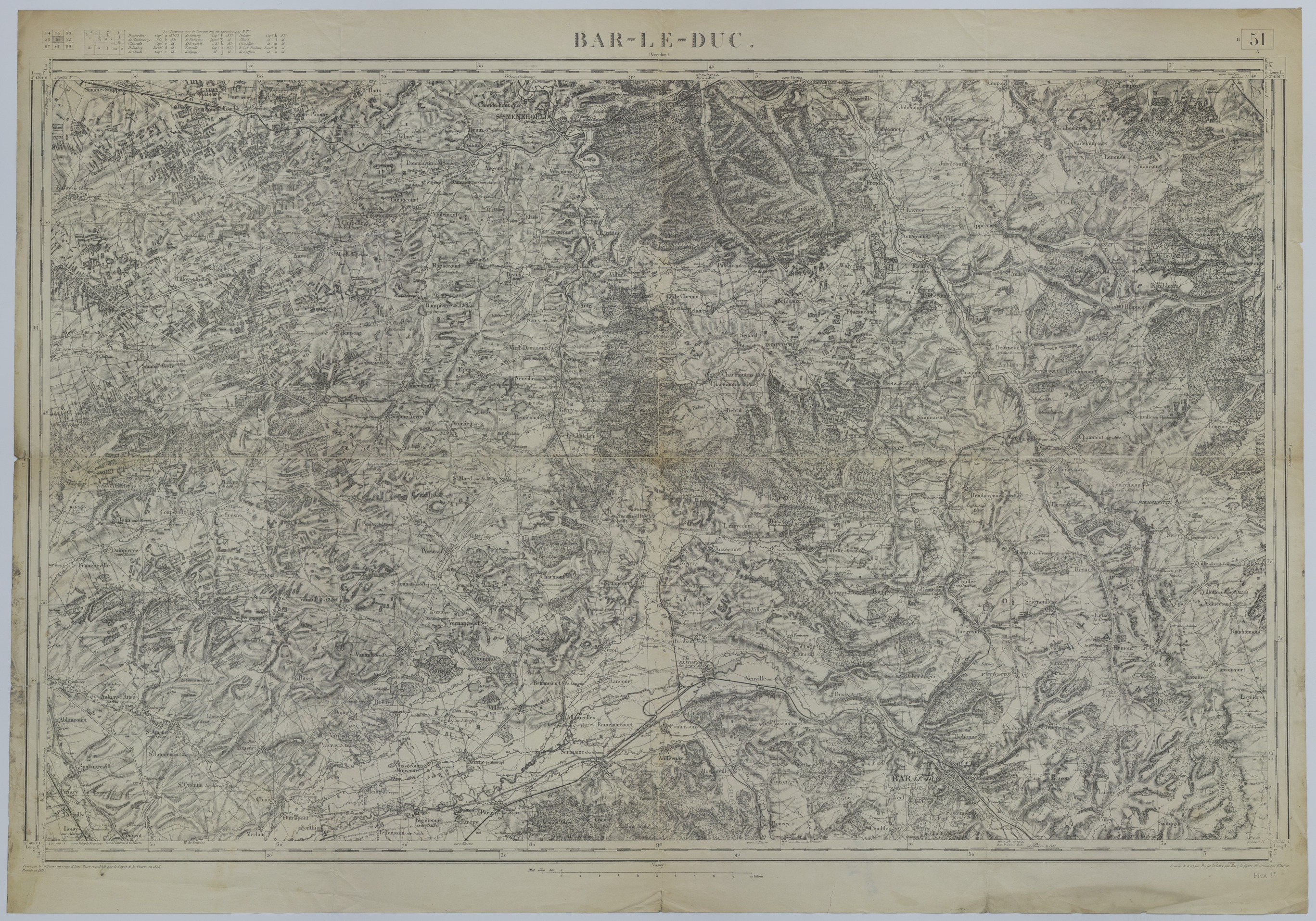 M1291.jpg Map of the Area Around Bar-le-Duc