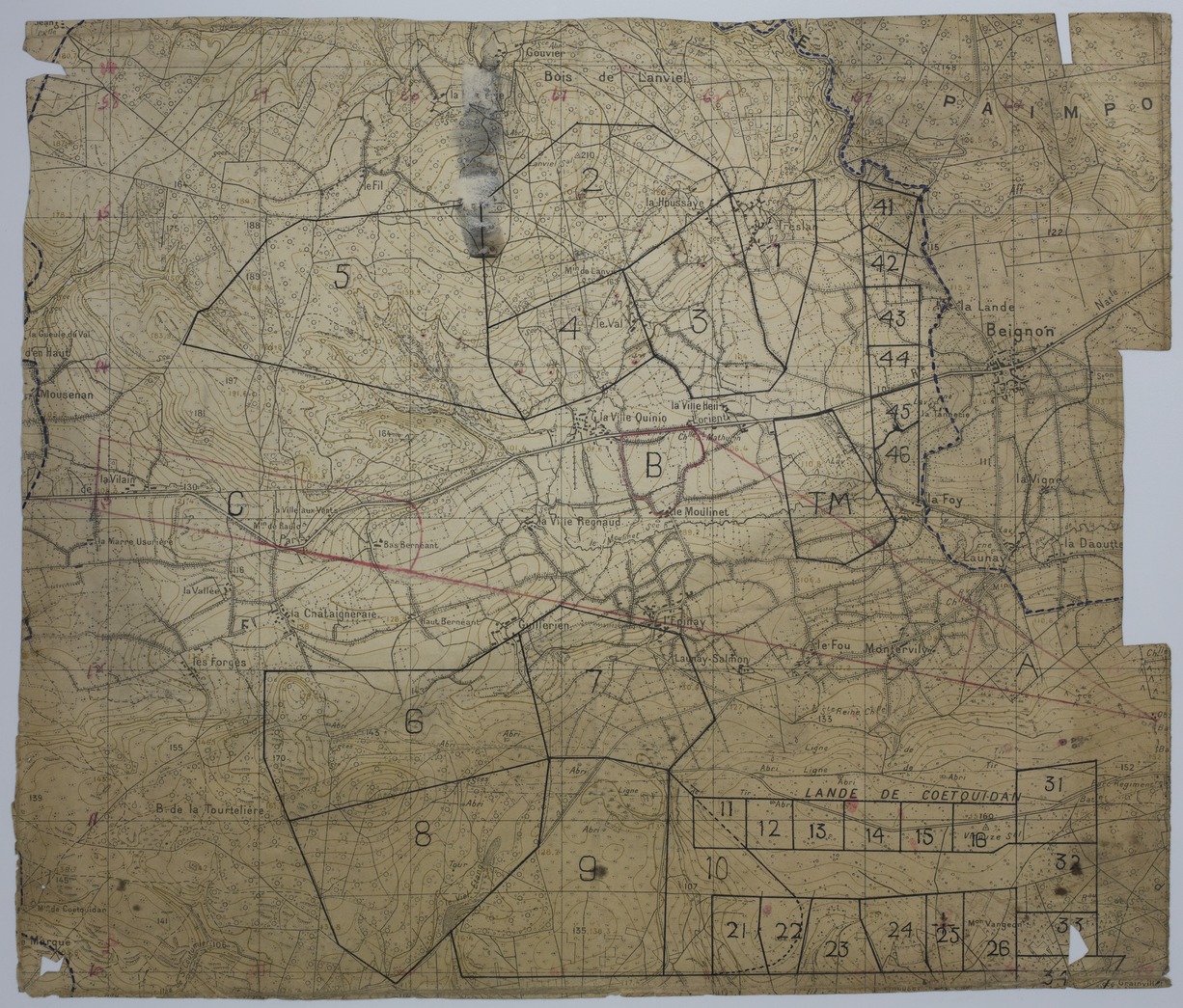 Map of Camp Coetquidan