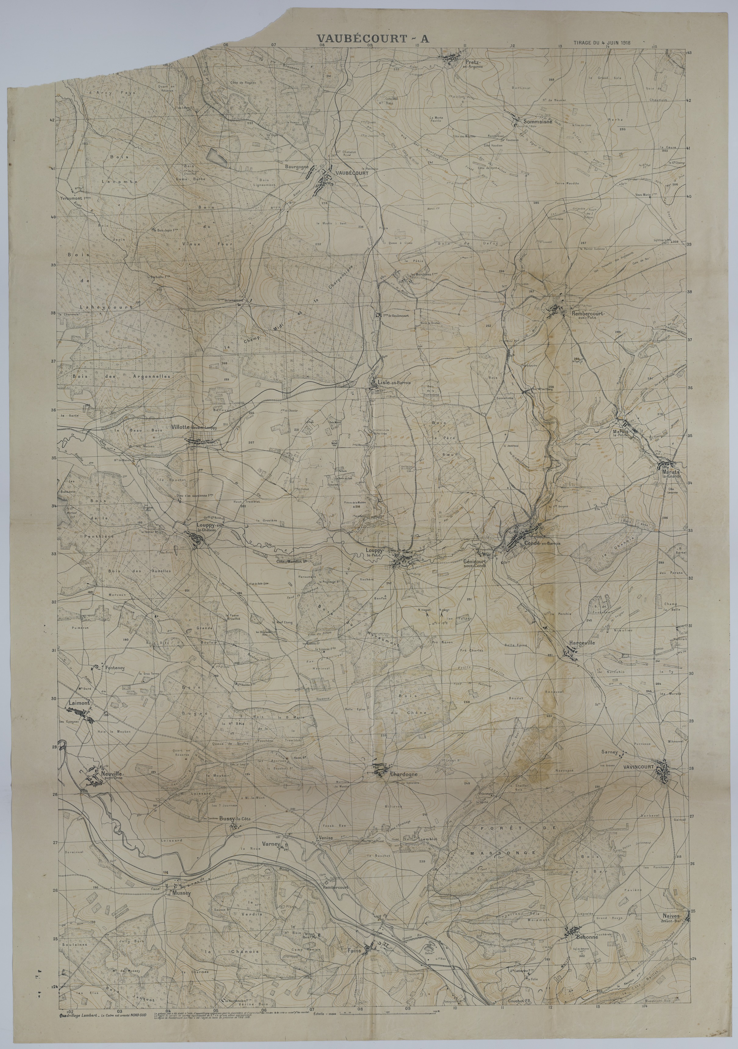 M1303.jpg Map of the Area Around Vaubecourt