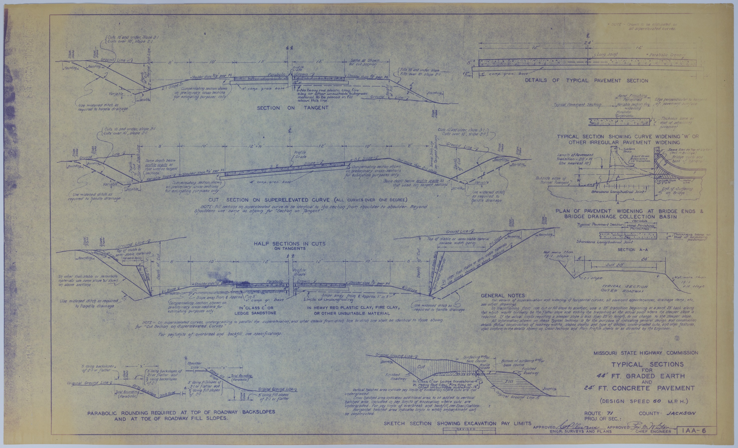 M131.jpg Drawing of Changes to U.S. Route 71 in Grandview, Missouri