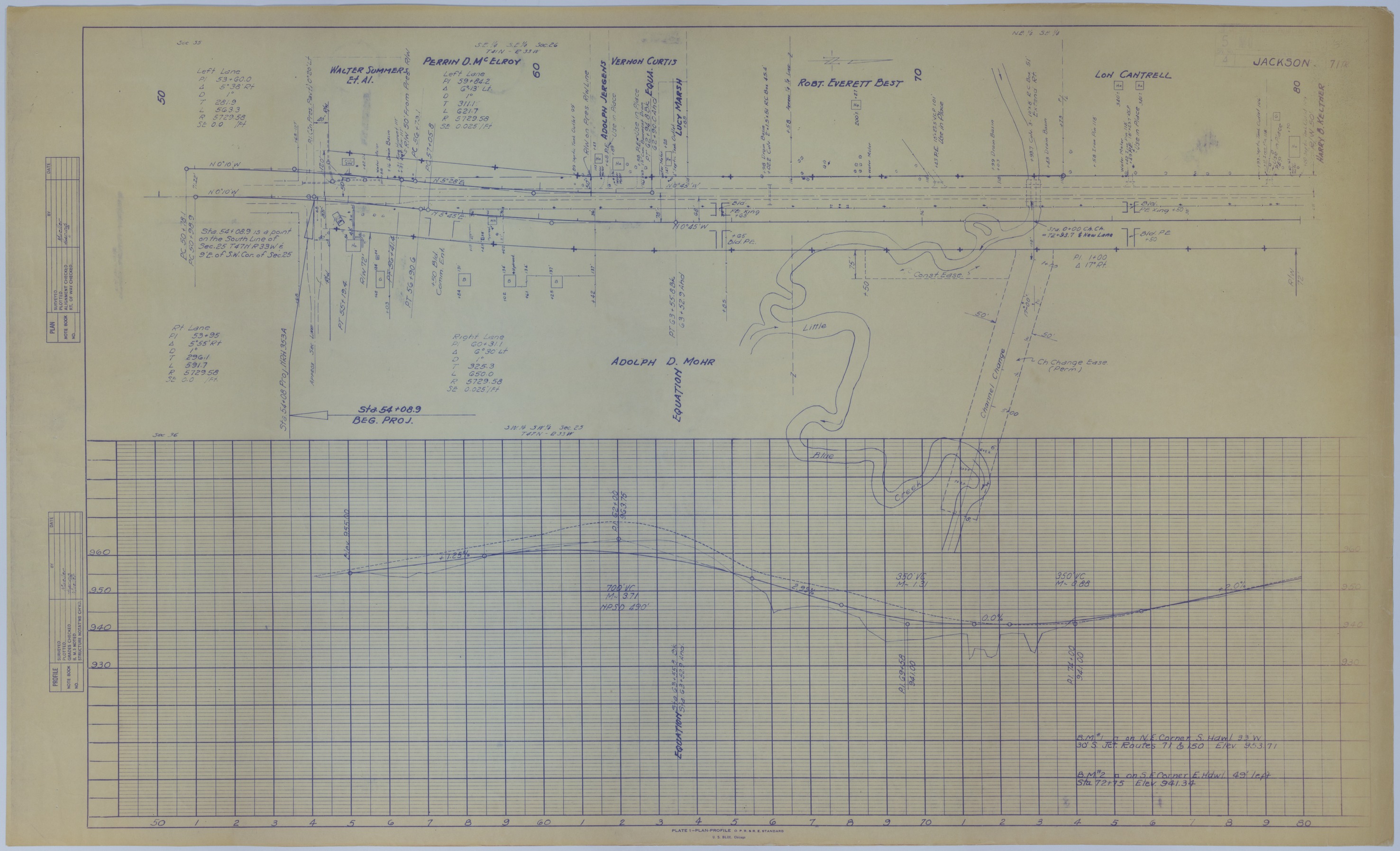 M133.jpg Drawing of Changes to U.S. Route 71 in Grandview, Missouri