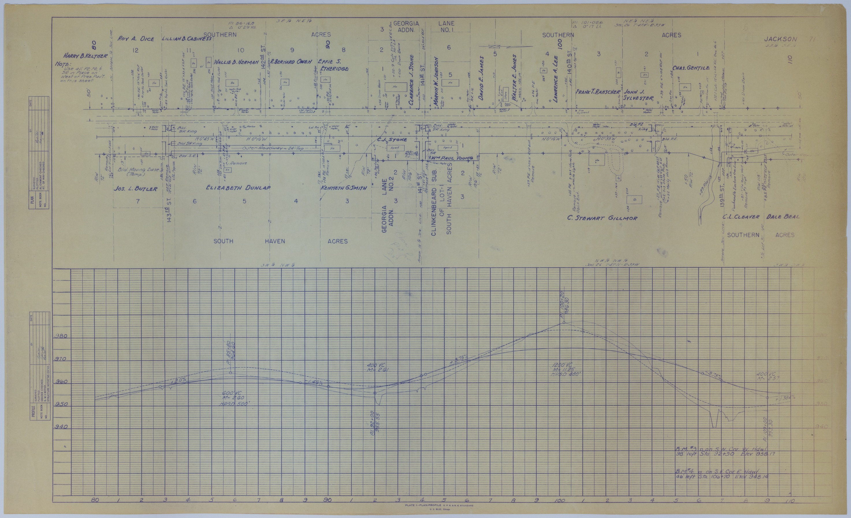 M134.jpg Drawing of Changes to U.S. Route 71 in Grandview, Missouri