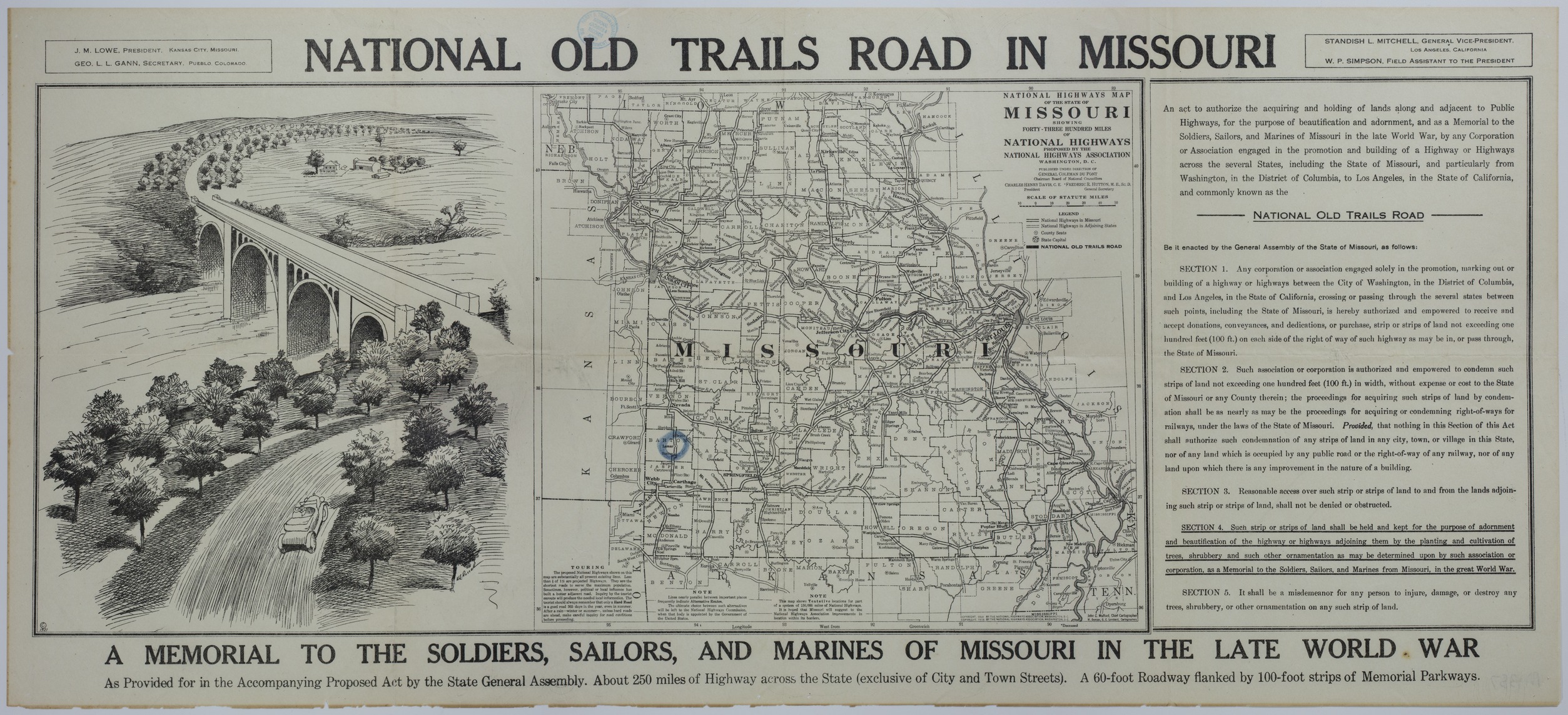 M1357.jpg Map of the National Old Trails Road in Missouri