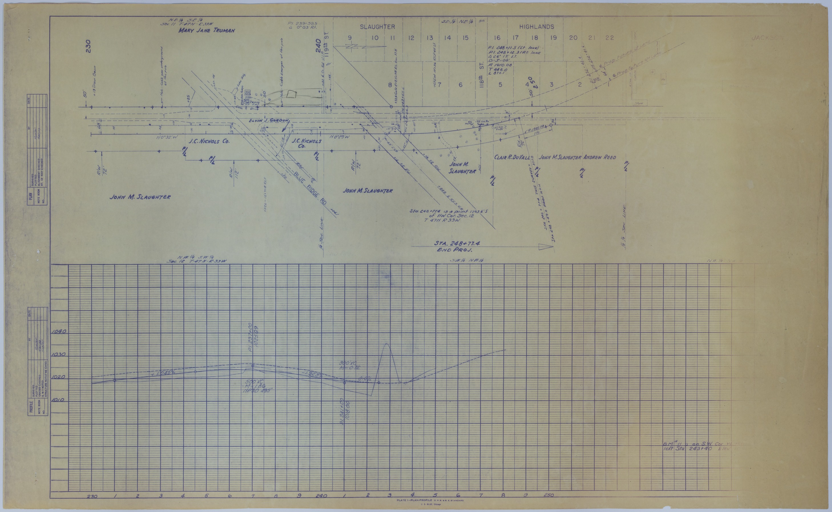 M139.jpg Drawing of Changes to U.S. Route 71 in Grandview, Missouri