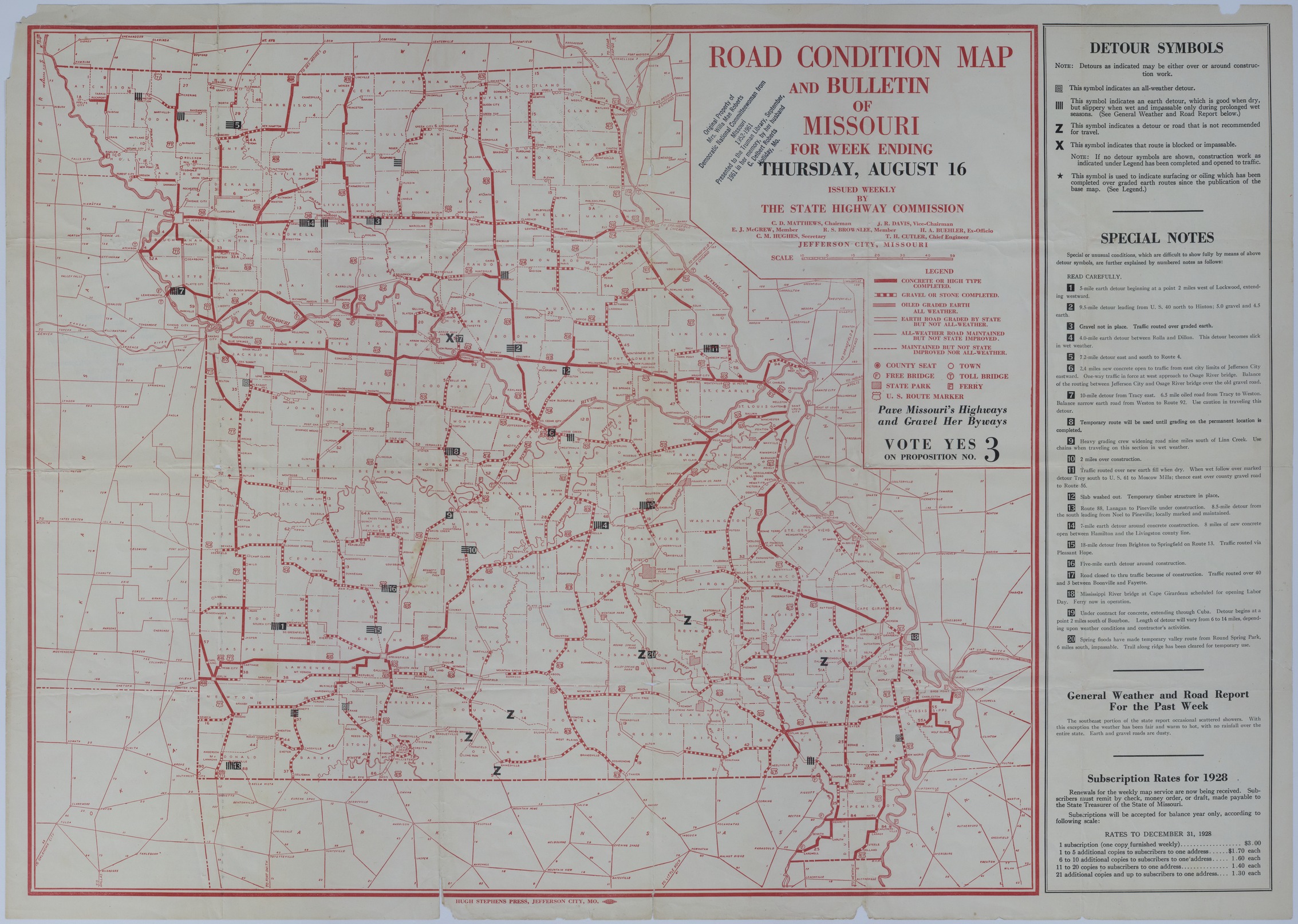 M142.jpg Map of Road Conditions in Missouri
