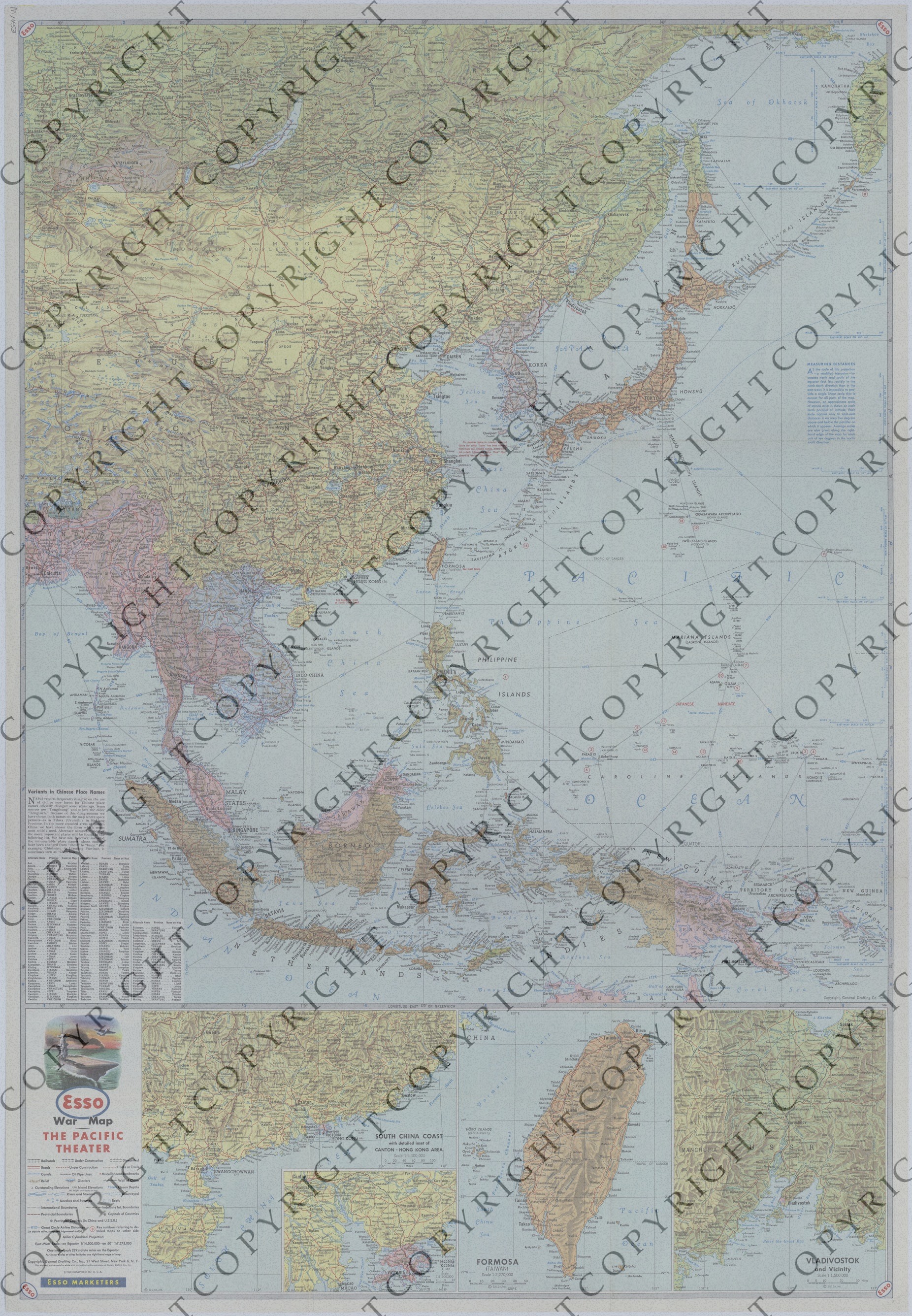 Map of the Pacific Theater