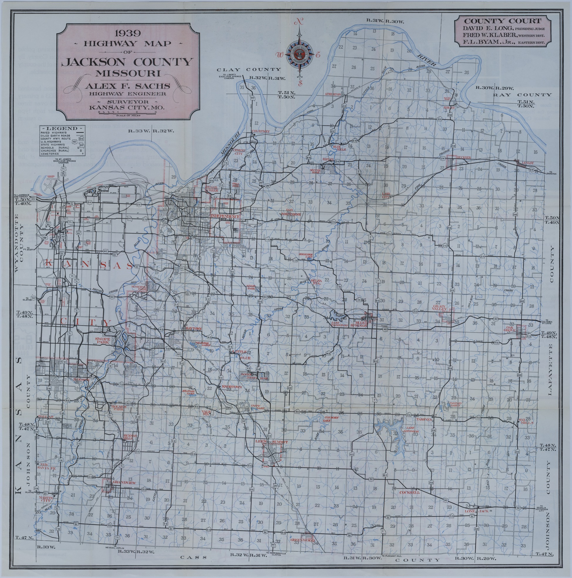 Map of Jackson County, Missouri