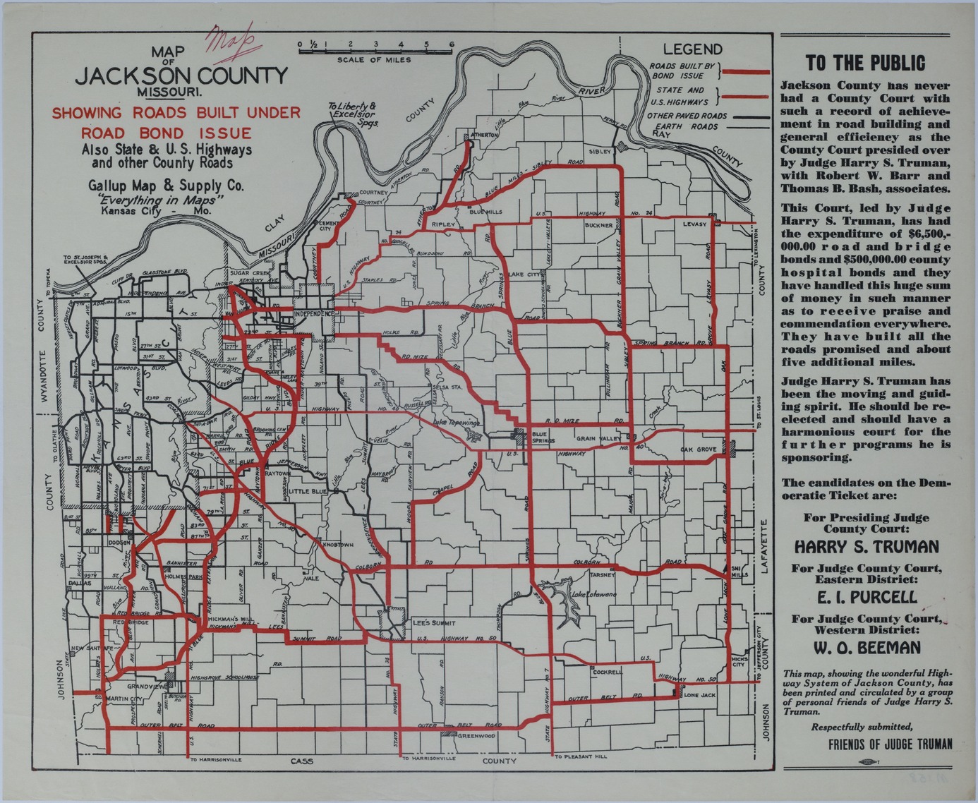 M158.jpg Map of Jackson County, Missouri Road Improvements
