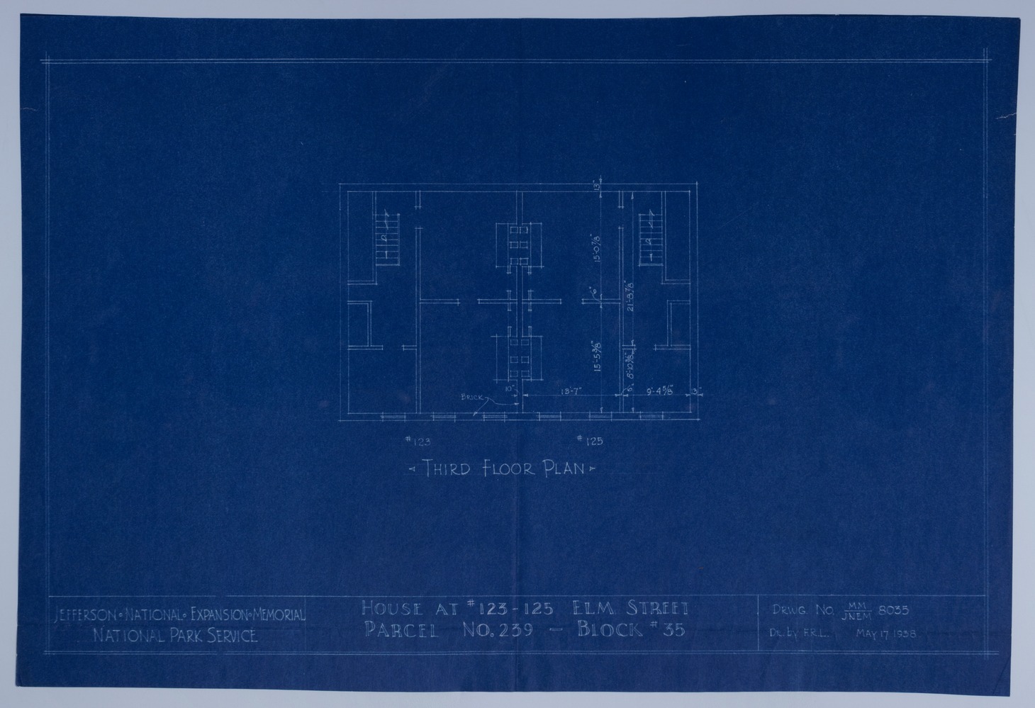 Drawing of a House in St. Louis, Missouri