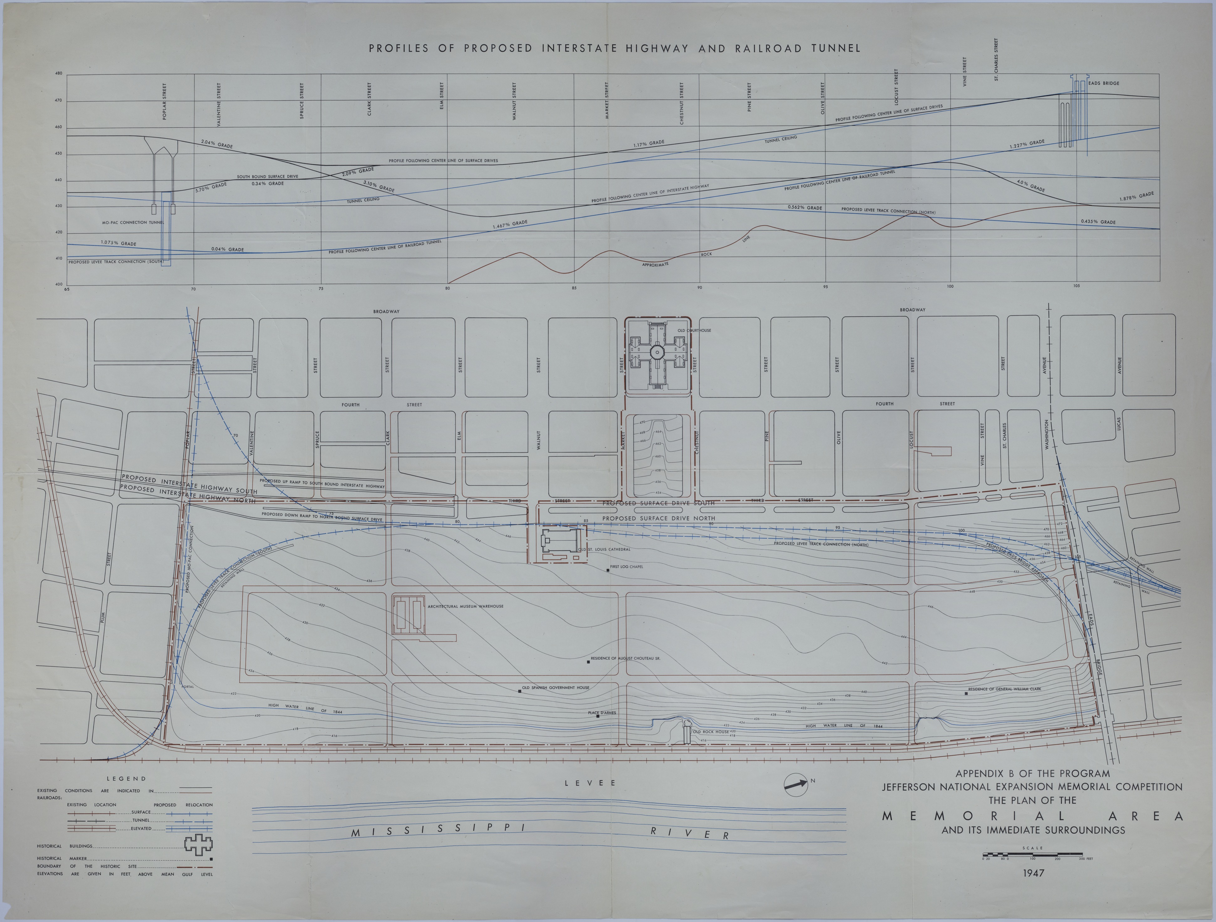 Map of the Jefferson National Expansion Memorial Competition